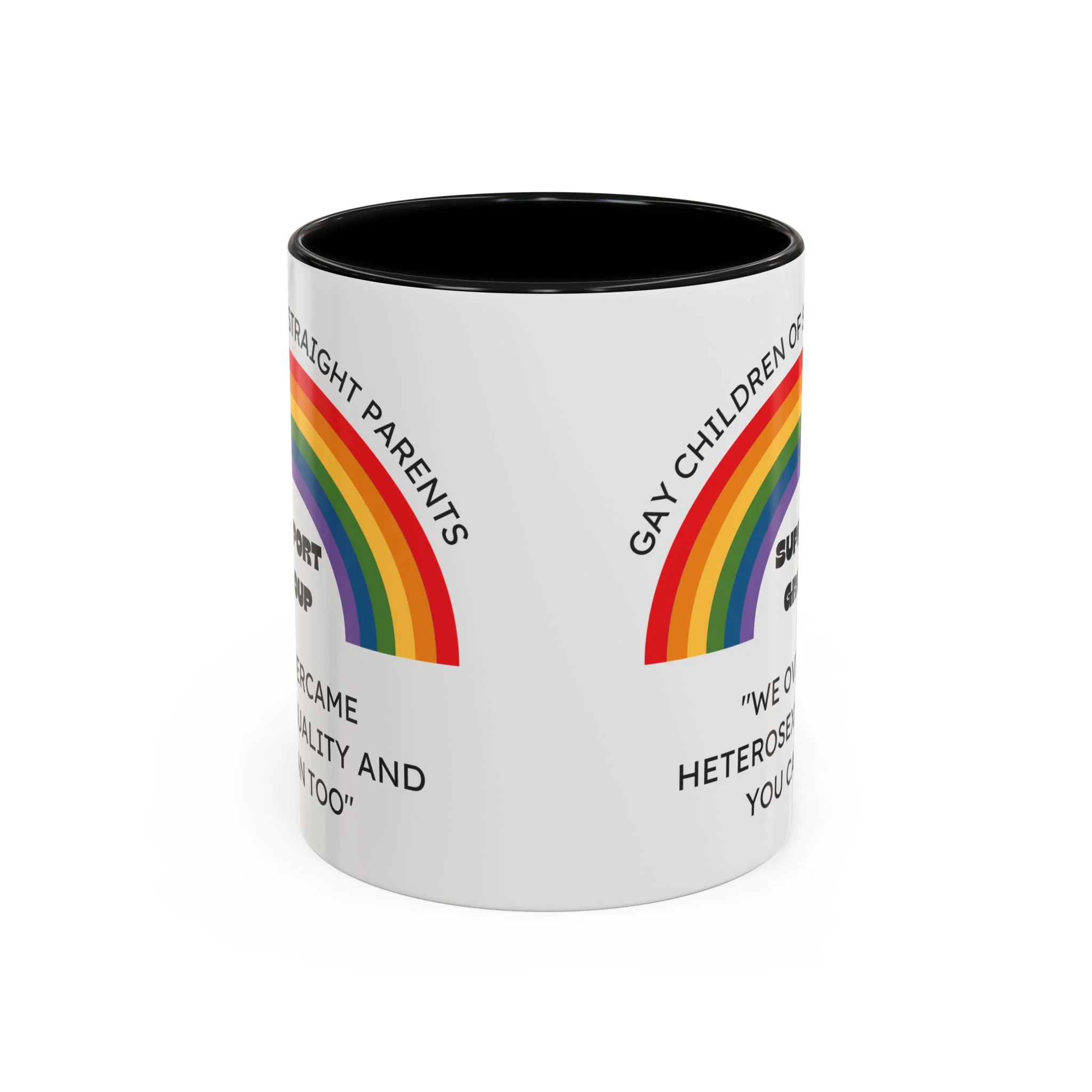 Gay Children of Straight Parents Support Group Accent Coffee Mug 11oz - Image 3