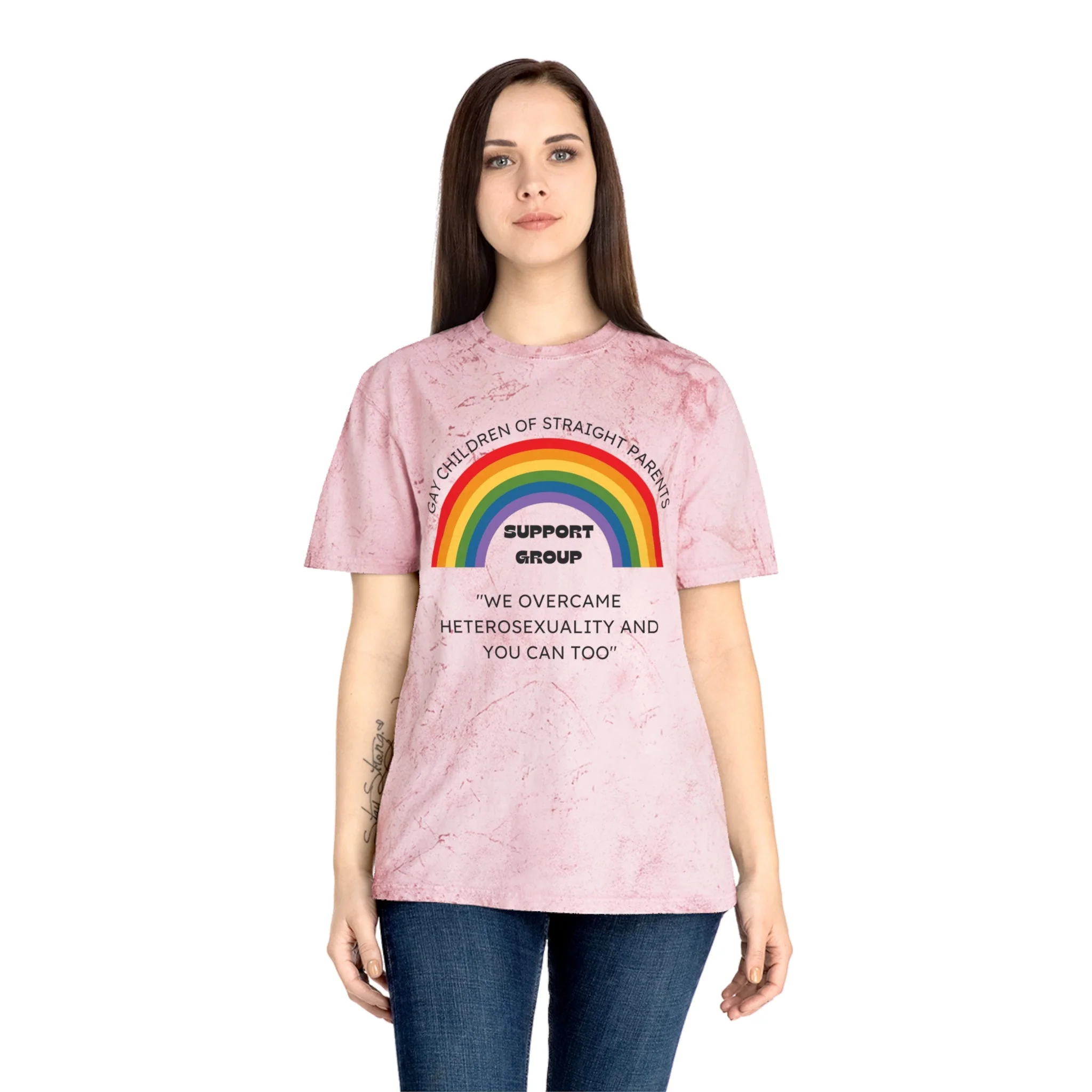 Gay Children of Straight Parents Support Group Unisex Color Blast T-Shirt - Image 12