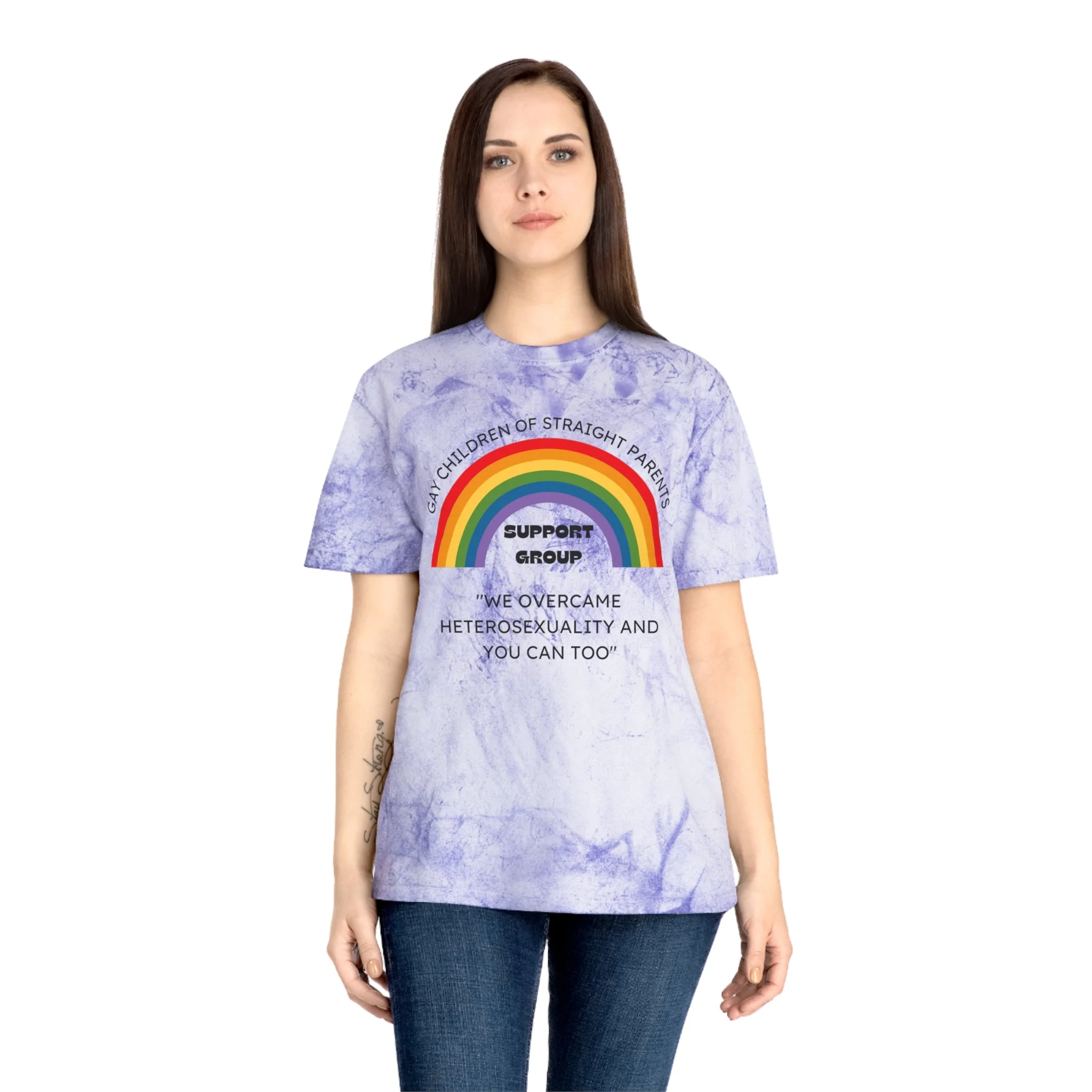 Gay Children of Straight Parents Support Group Unisex Color Blast T-Shirt - Image 4