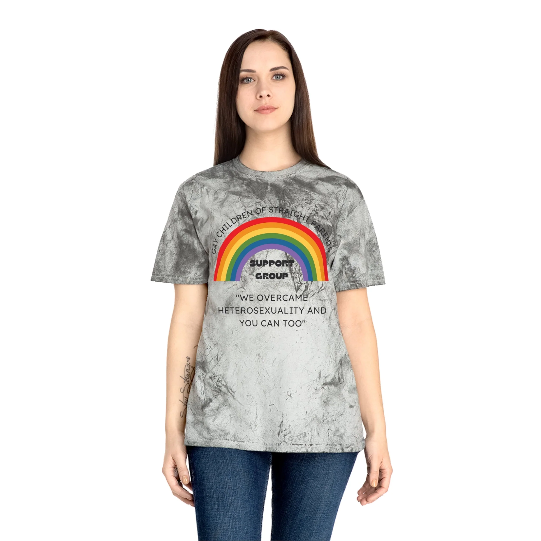 Gay Children of Straight Parents Support Group Unisex Color Blast T-Shirt - Image 8