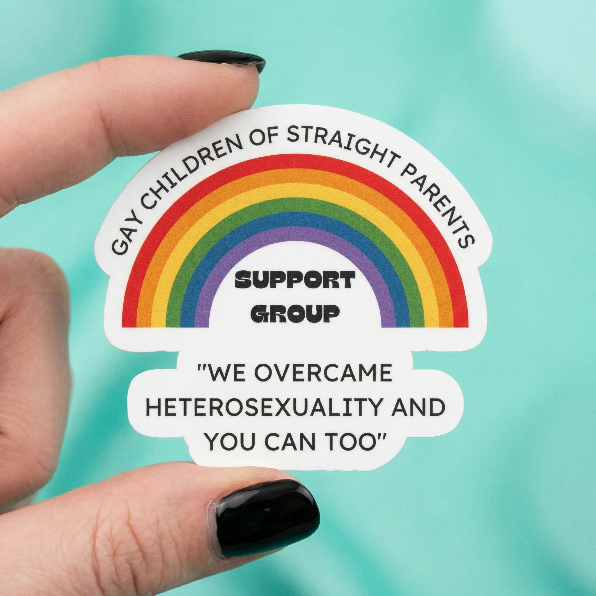 Gay Children of Straight Parents Support Group Glossy Die Cut Vinyl Sticker 2.95in x 2.71in