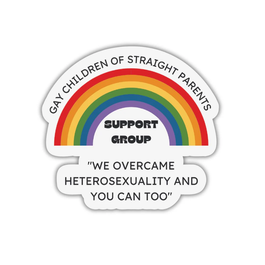 Gay Children of Straight Parents Support Group Glossy Die Cut Vinyl Sticker 2.95in x 2.71in - Image 2