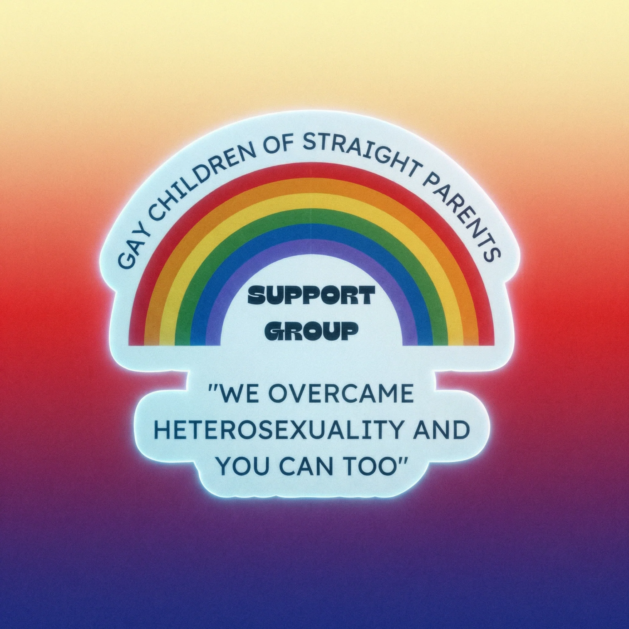 Gay Children of Straight Parents Support Group Glossy Die Cut Vinyl Sticker 2.95in x 2.71in - Image 4