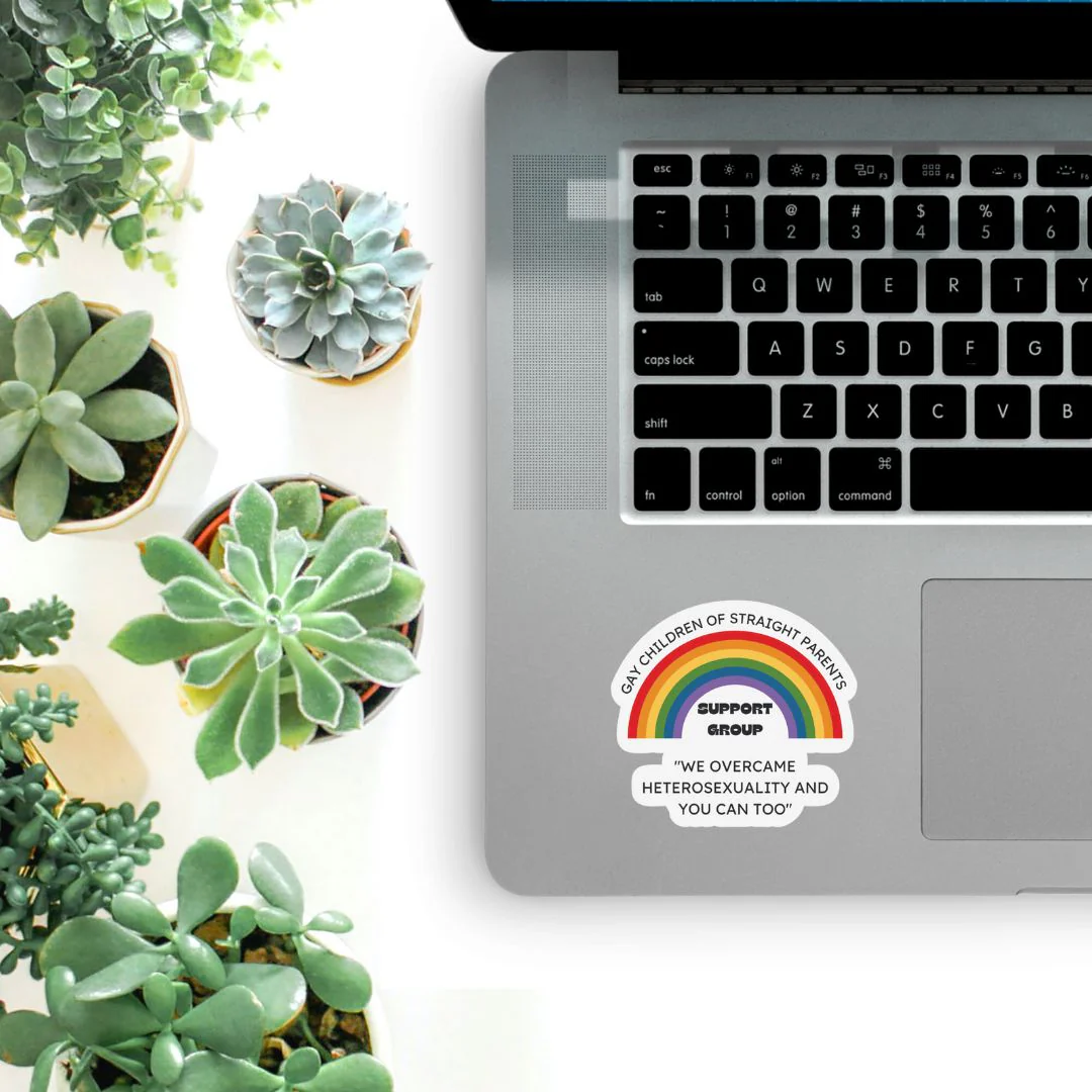 Gay Children of Straight Parents Support Group Glossy Die Cut Vinyl Sticker 2.95in x 2.71in - Image 5