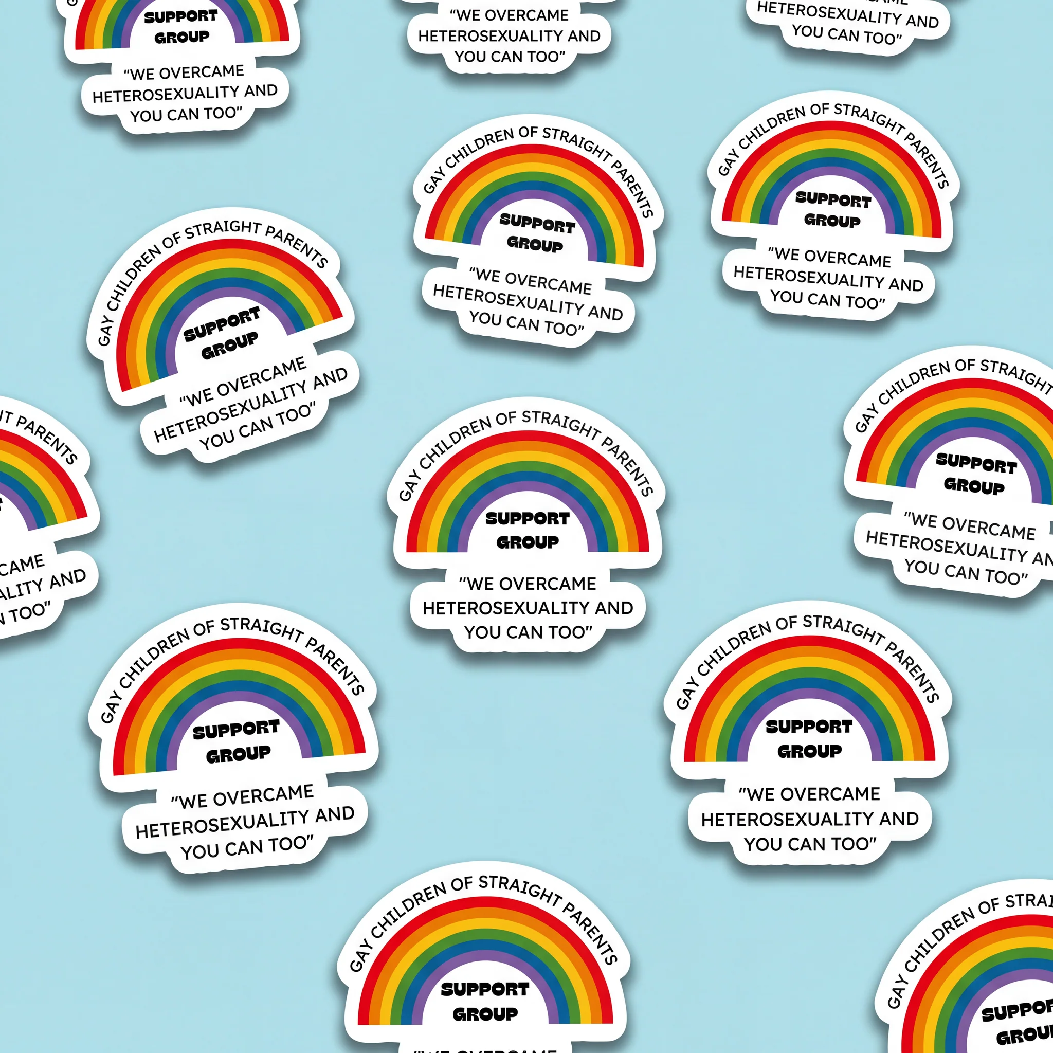 Gay Children of Straight Parents Support Group Glossy Die Cut Vinyl Sticker 2.95in x 2.71in - Image 6
