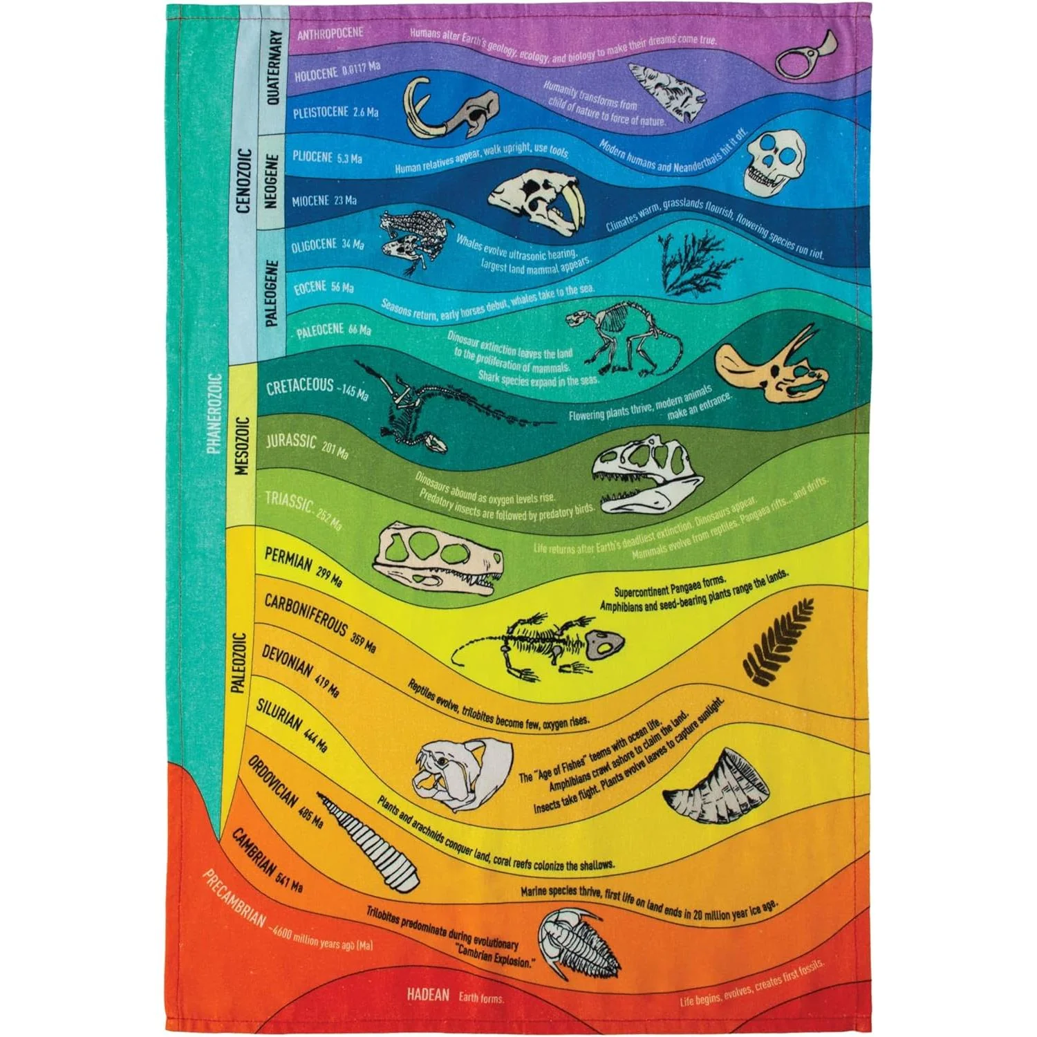 Geologic Time Towel | Kitchen Dish Tea Hand Towel | 17.25" x 25.5" - Image 7