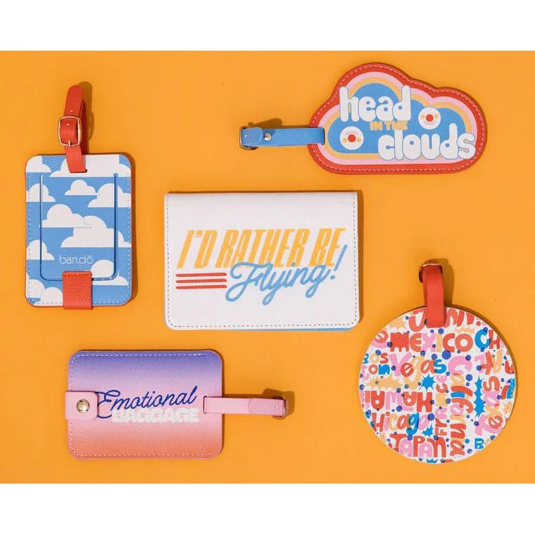 Ban.do I'd Rather Be Flying Getaway Luggage Tag | Leatherette Baggage Identifier - Image 11