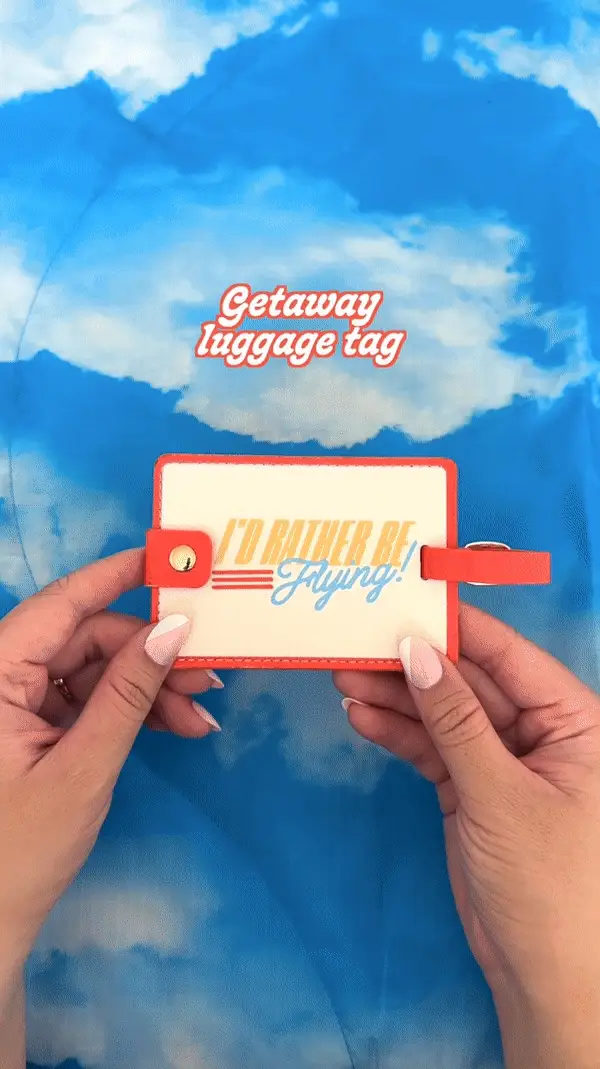 Ban.do I'd Rather Be Flying Getaway Luggage Tag | Leatherette Baggage Identifier - Image 2