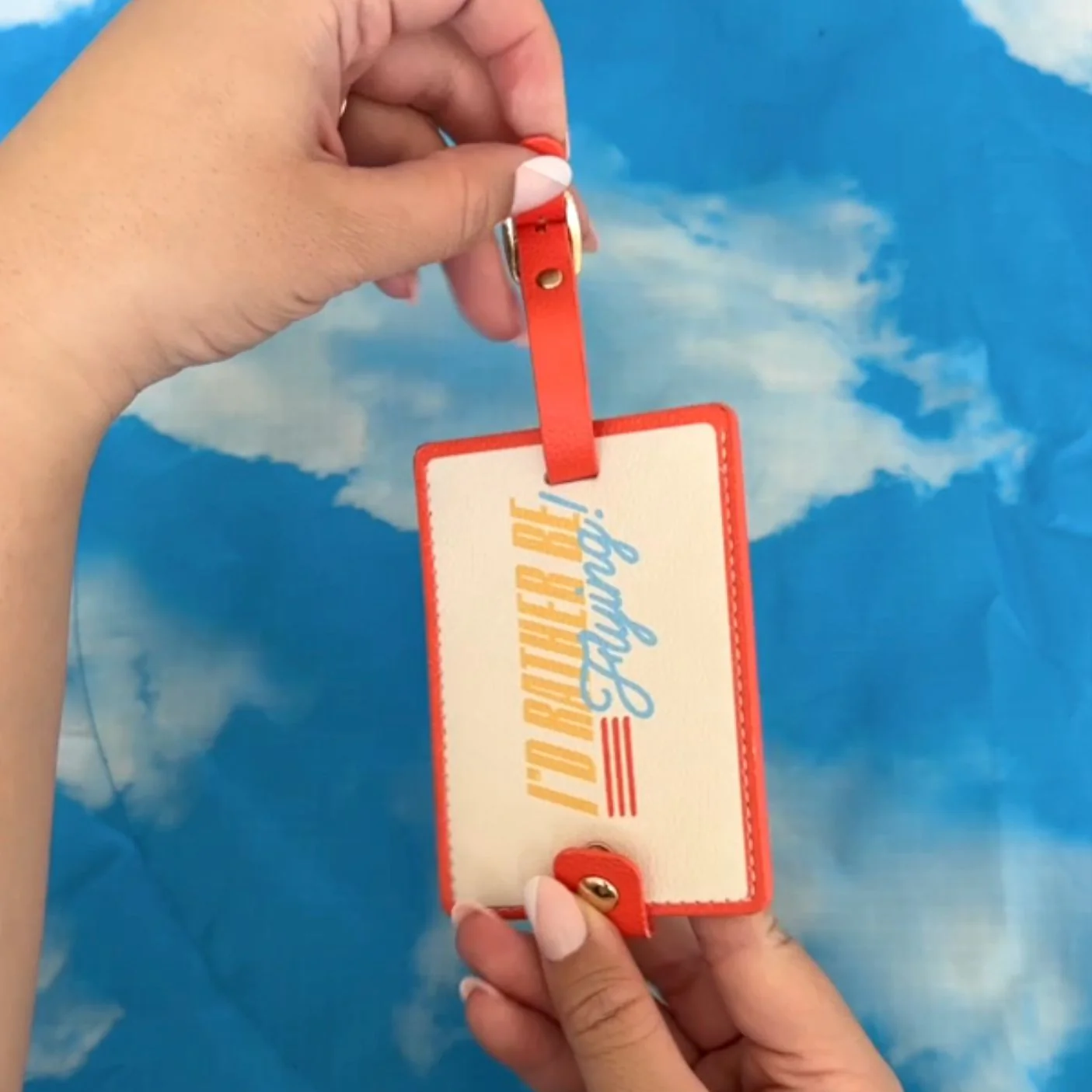 Ban.do I'd Rather Be Flying Getaway Luggage Tag | Leatherette Baggage Identifier - Image 7