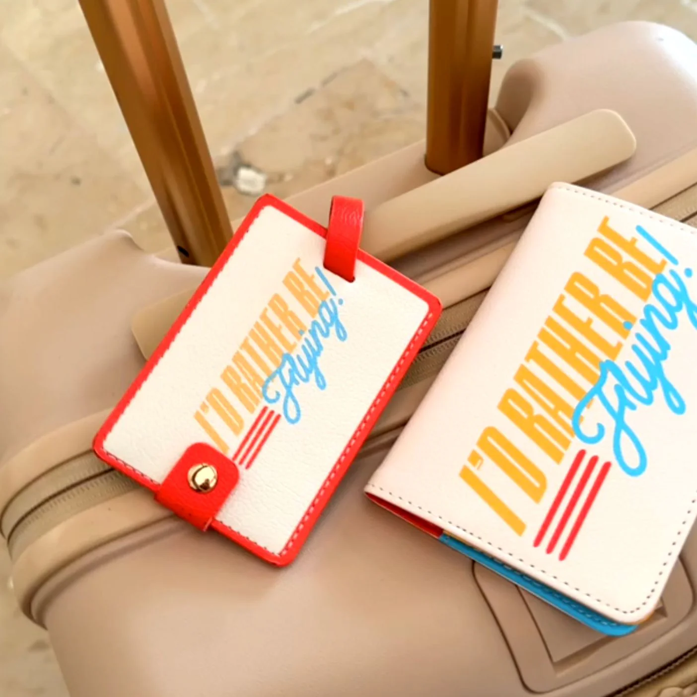 Ban.do I'd Rather Be Flying Getaway Luggage Tag | Leatherette Baggage Identifier - Image 9