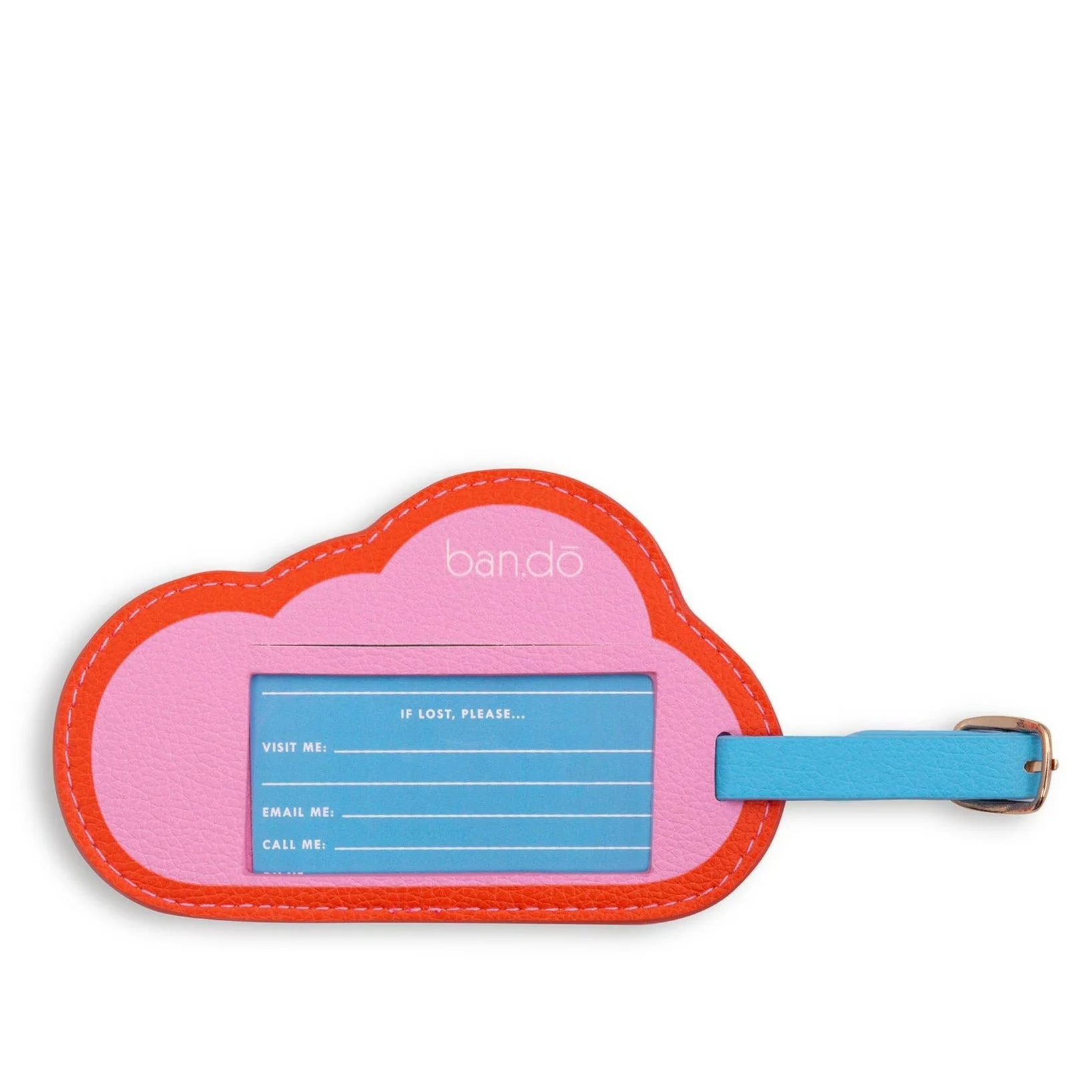 Ban.do Head in the Clouds Getaway Shaped Luggage Tag | Cute Leatherette Luggage Identifier - Image 2