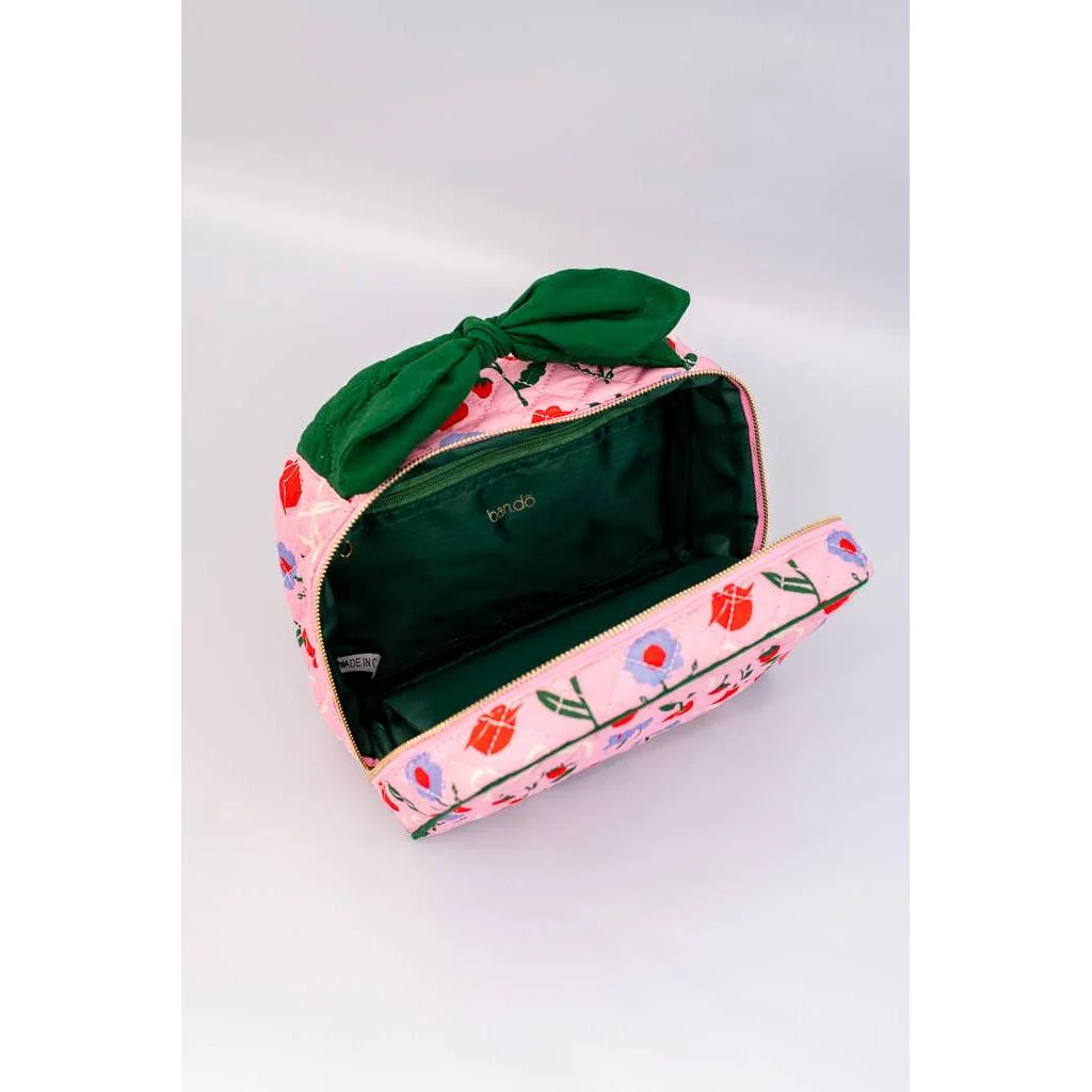Ban.do Cherry Lips Getaway Toiletry Bag | Double Zipper Travel Kit Bag | 3.5'' x 5.5'' x 8'' - Image 2