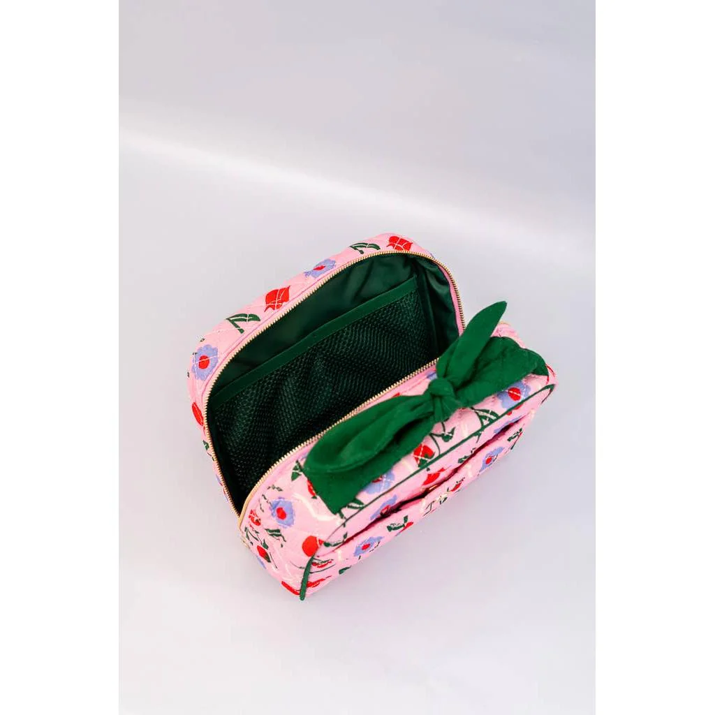 Ban.do Cherry Lips Getaway Toiletry Bag | Double Zipper Travel Kit Bag | 3.5'' x 5.5'' x 8'' - Image 4