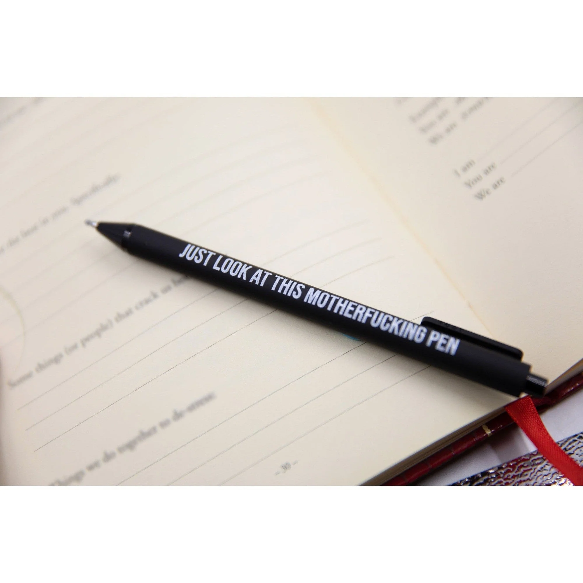 Sweary Fuck Pens Cussing Pen Gift Set - 5 Black Gel Pens Rife with Profanity - Image 5