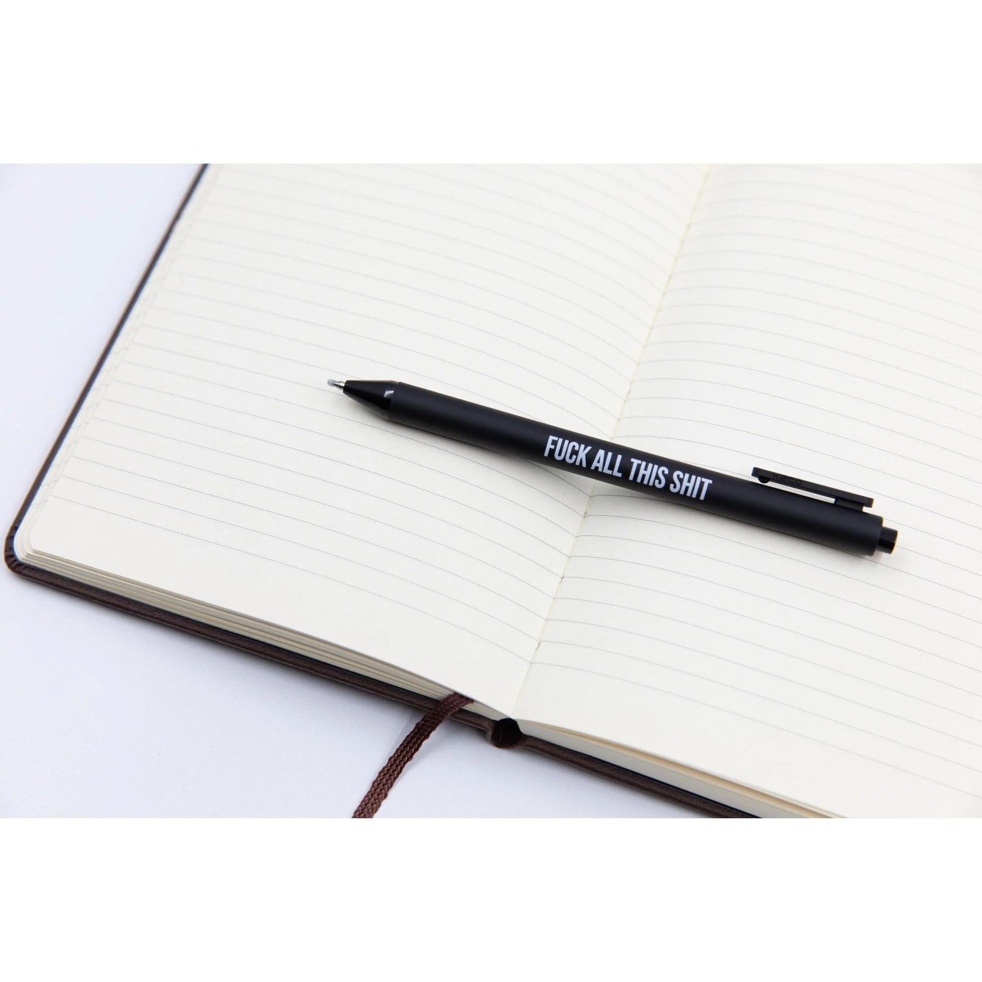 Sweary Fuck Pens Cussing Pen Gift Set - 5 Black Gel Pens Rife with Profanity - Image 6