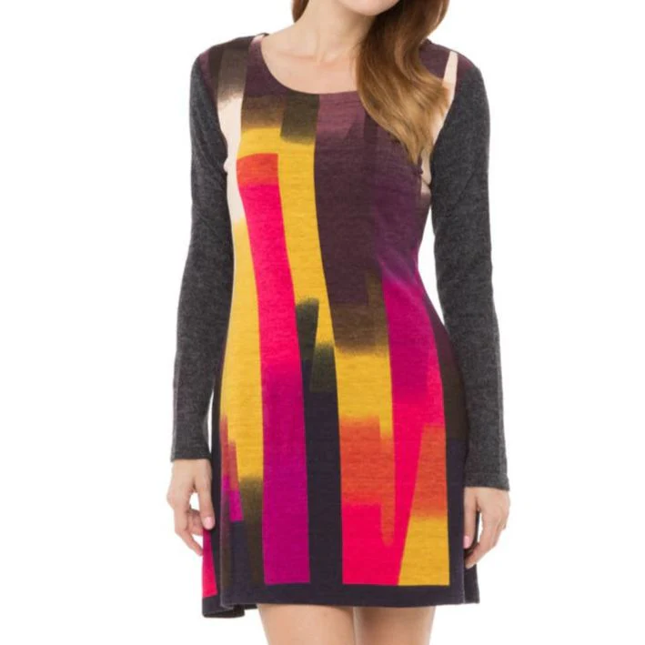 Vintage TV Color Bars Knitted Dress [Sizes SM-XL] - Image 3