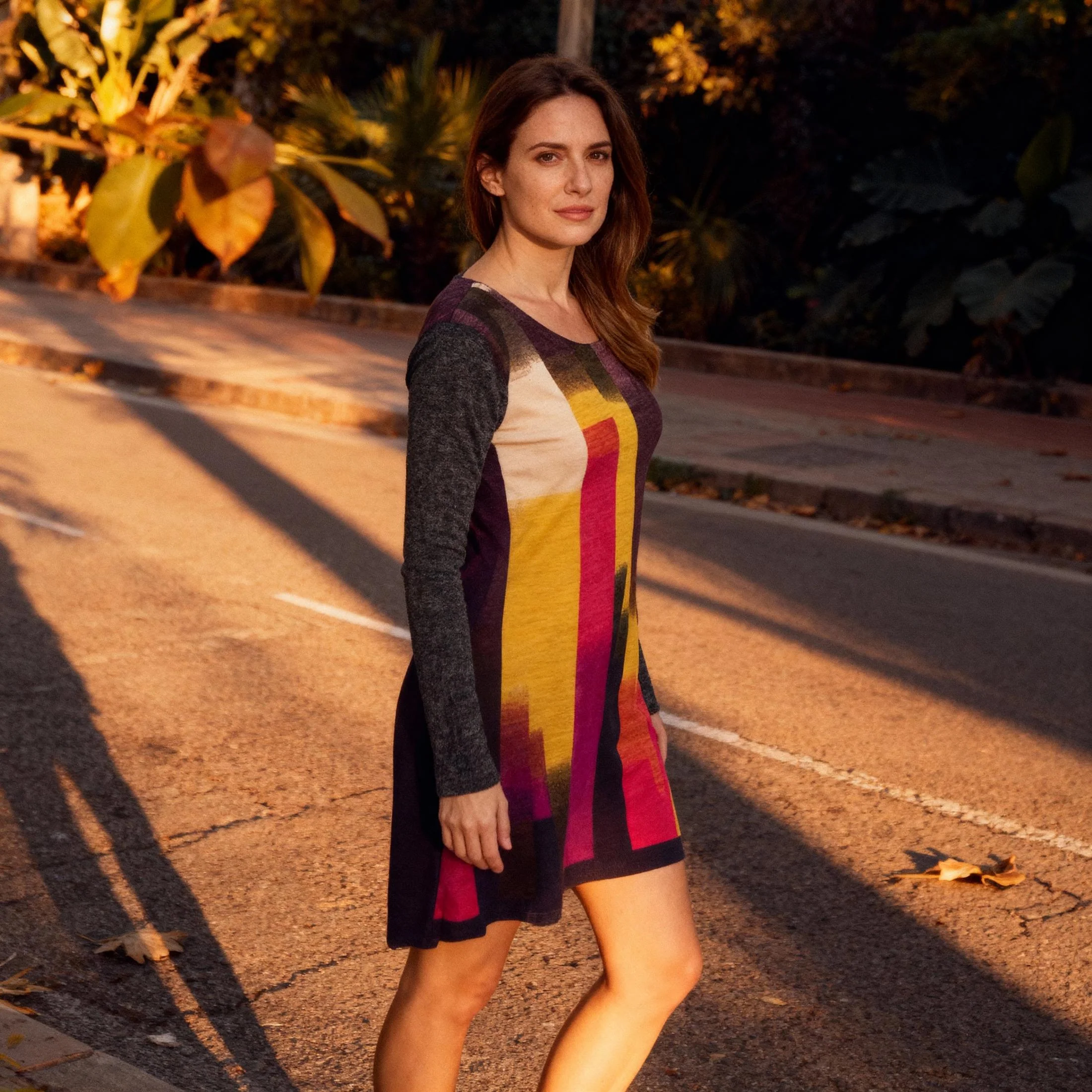 Vintage TV Color Bars Knitted Dress [Sizes SM-XL] - Image 5