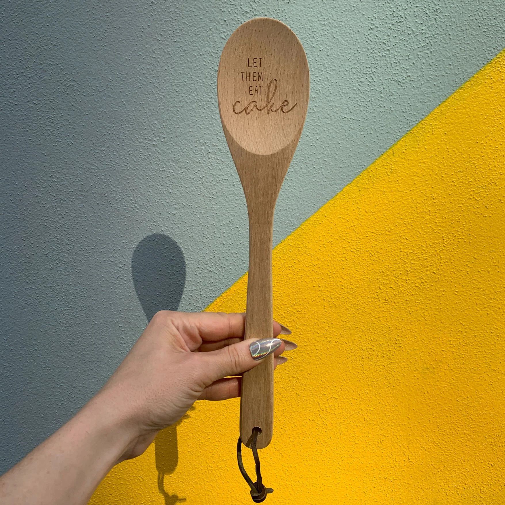 Let Them Eat Cake Marie Antoinette Inspired Cooking Spoon | Cute Wooden Spoon in Muslin Gift Bag - Image 4