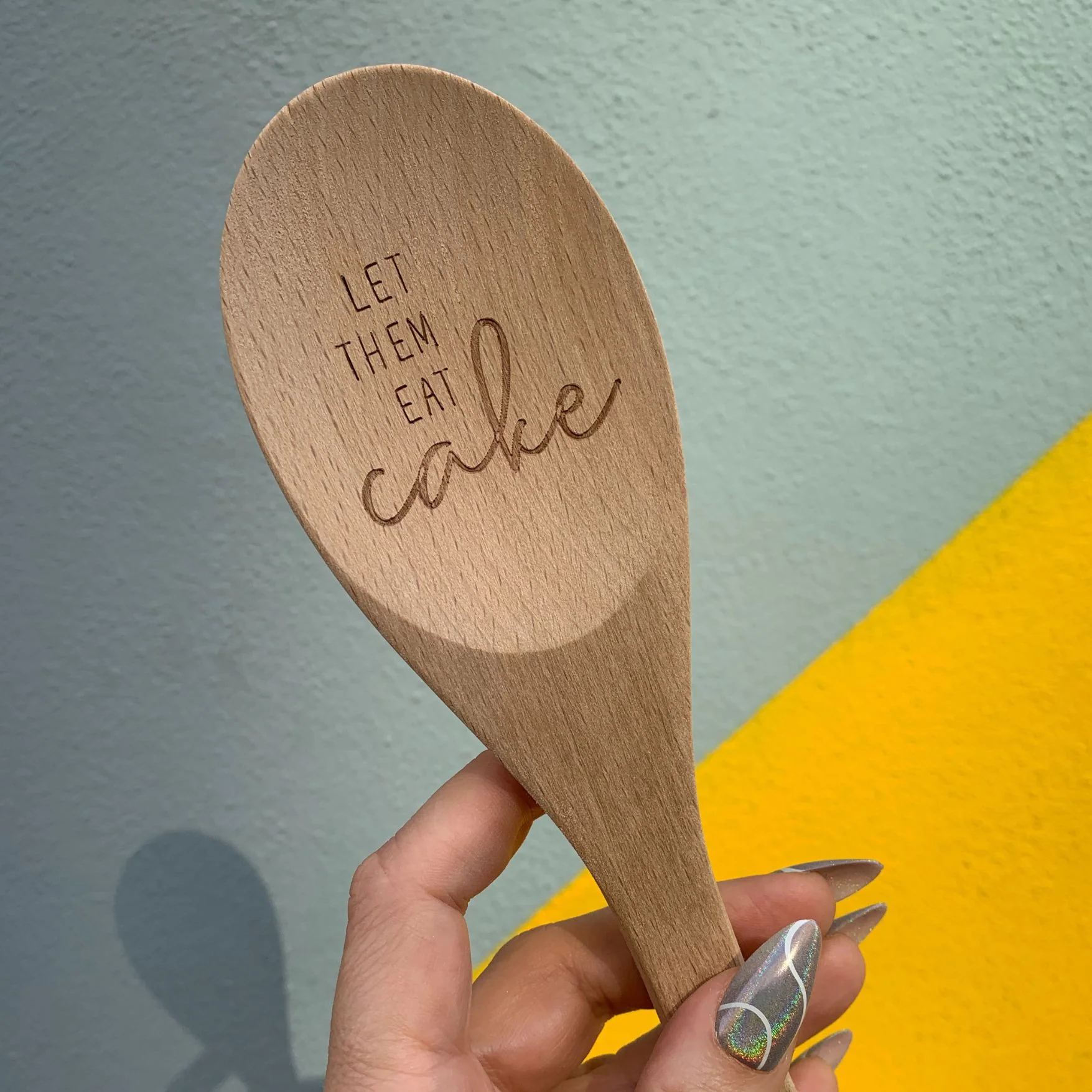 Let Them Eat Cake Marie Antoinette Inspired Cooking Spoon | Cute Wooden Spoon in Muslin Gift Bag - Image 5