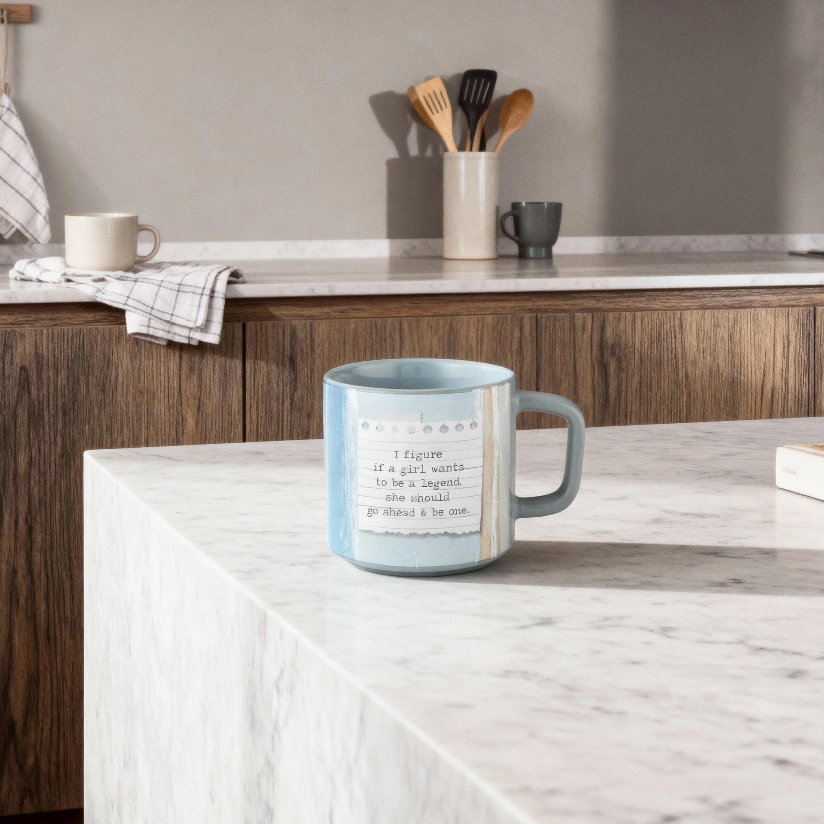 Calamity Jane "If a Girl Wants To Be A Legend" Coffee Mug | Stoneware Tea Coffee Cup | 14oz - Image 4