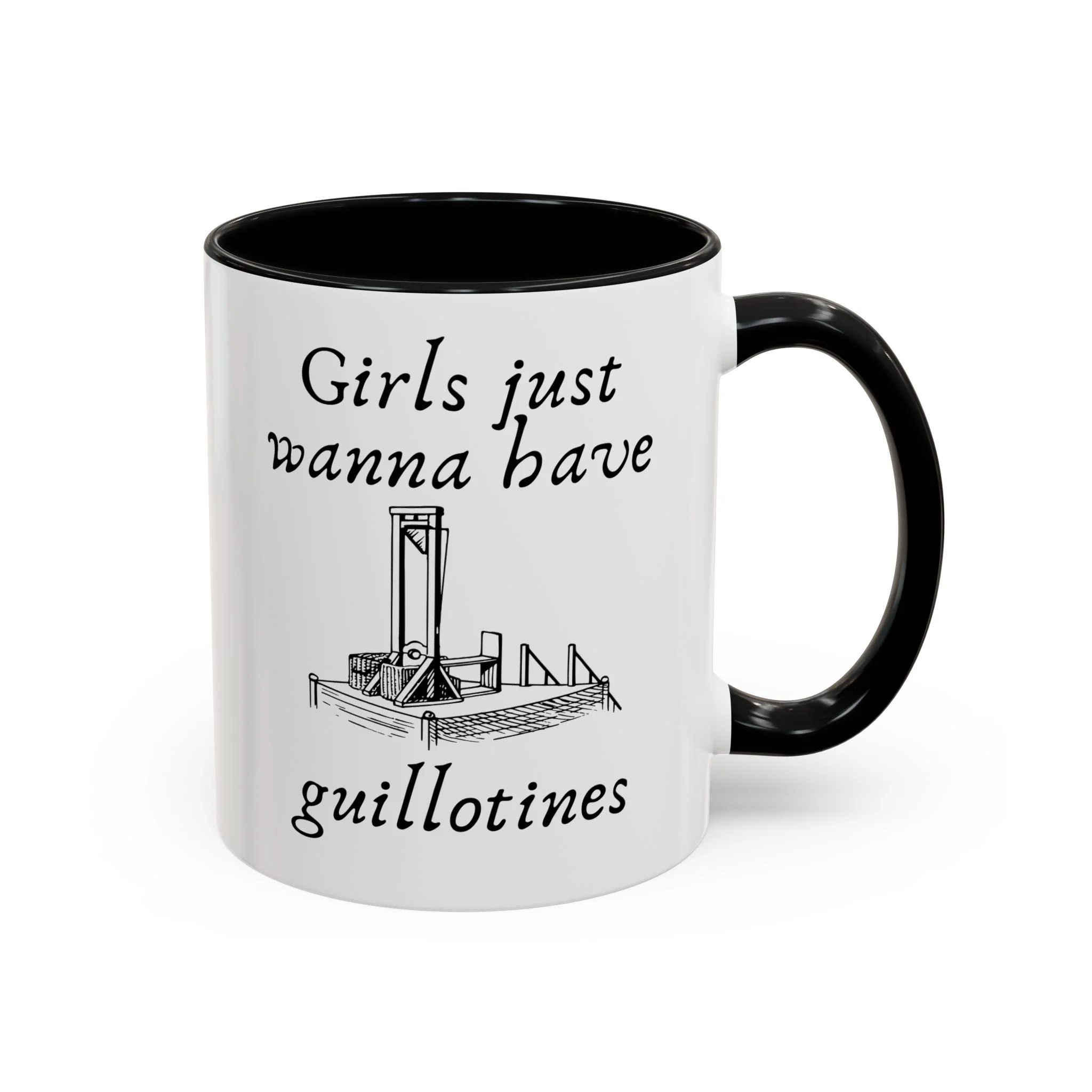 Girls Just Wanna Have Guillotines Accent Coffee Mug 11oz - Image 3
