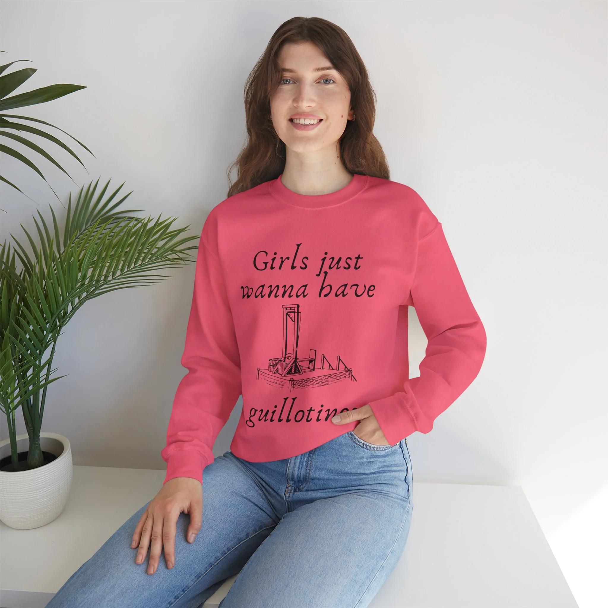 Girls Just Wanna Have Guillotines Unisex Heavy Blend™ Crewneck Sweatshirt [Sizes S-5X] - Image 10
