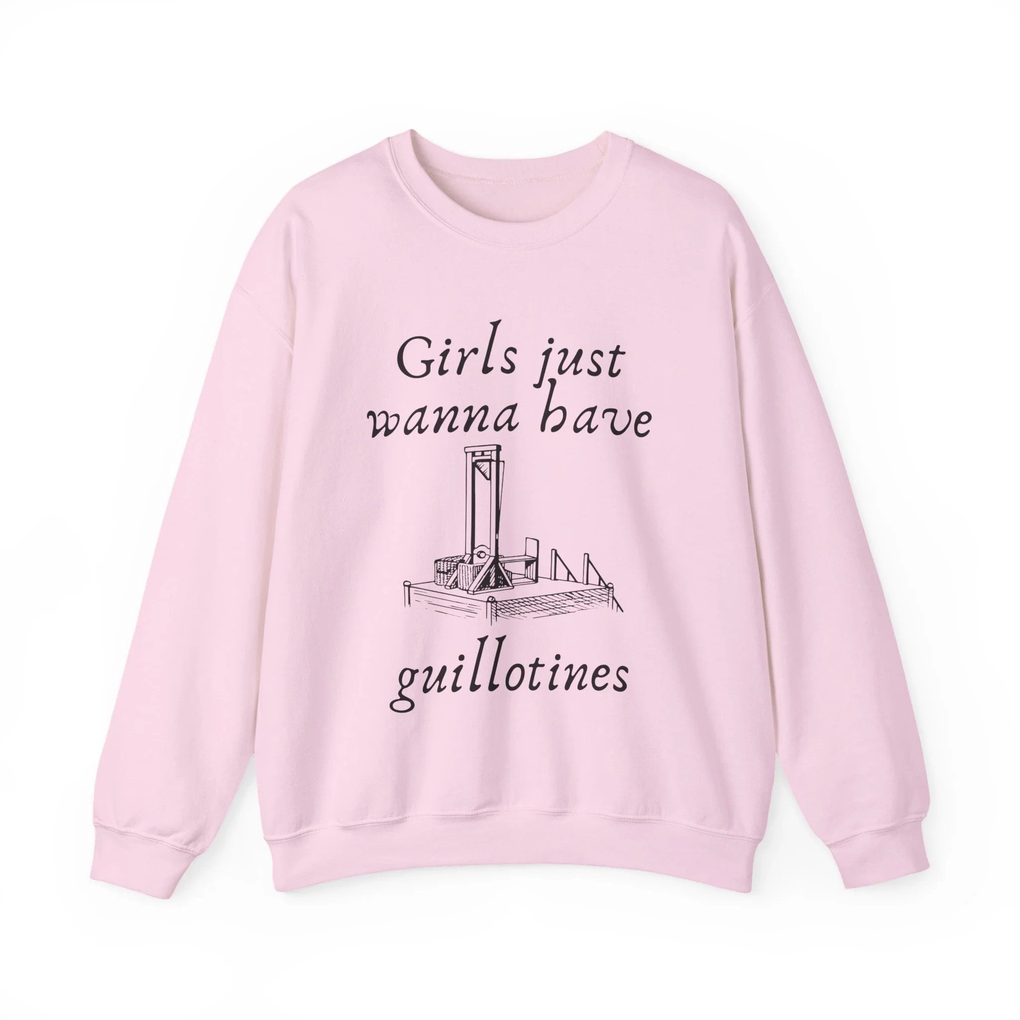 Girls Just Wanna Have Guillotines Unisex Heavy Blend™ Crewneck Sweatshirt [Sizes S-5X] - Image 3