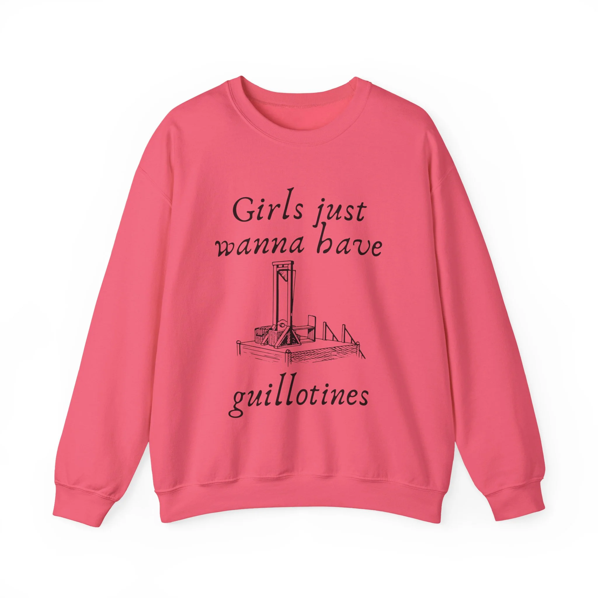 Girls Just Wanna Have Guillotines Unisex Heavy Blend™ Crewneck Sweatshirt [Sizes S-5X] - Image 5