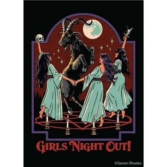 Girls Night Out Rectangular Magnet  | Refrigerator Magnetic Surface Decor Art by Steven Rhodes | 2.5" X 3.5"