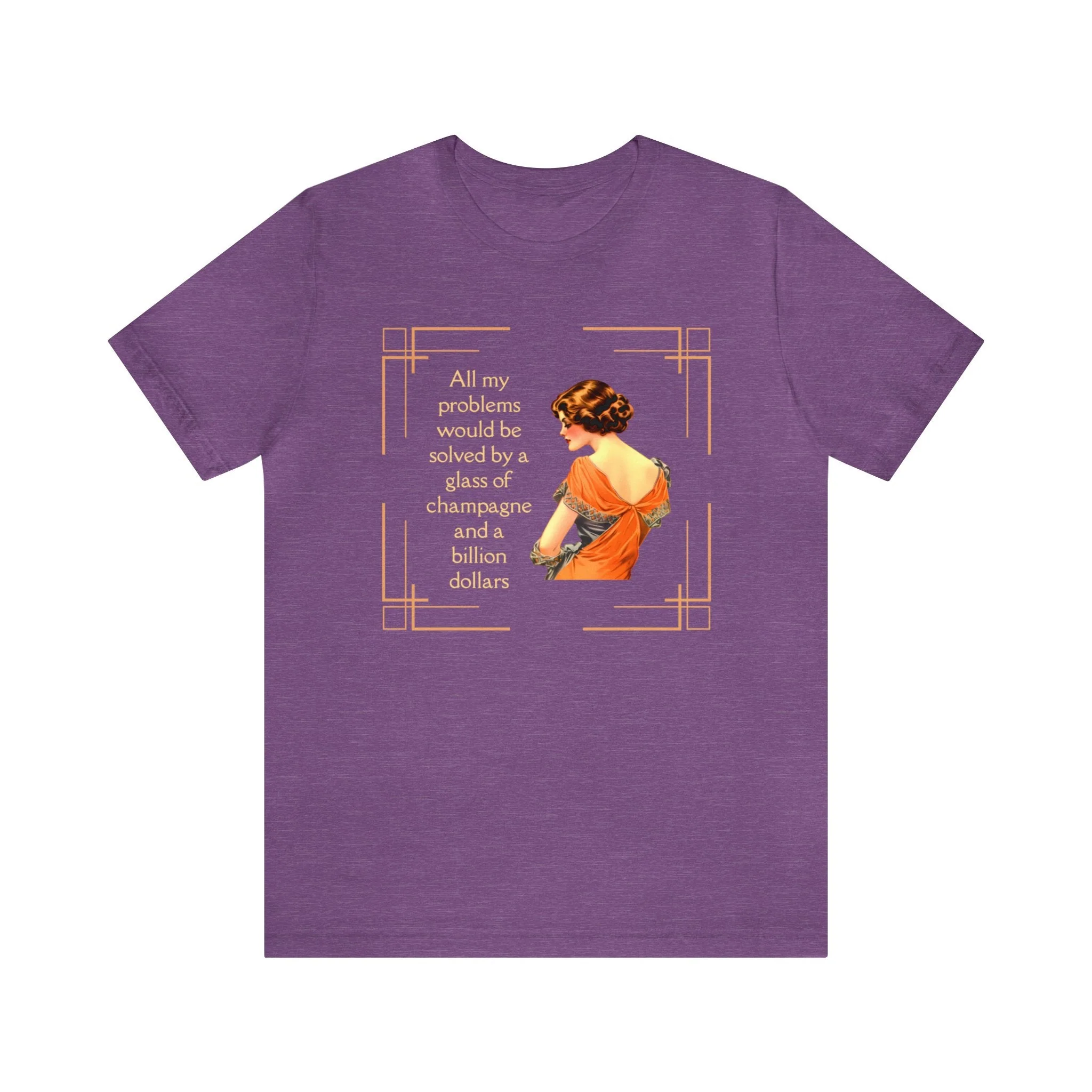 Glass of Champagne and a Billion Dollars Jersey Short Sleeve Tee - Image 6