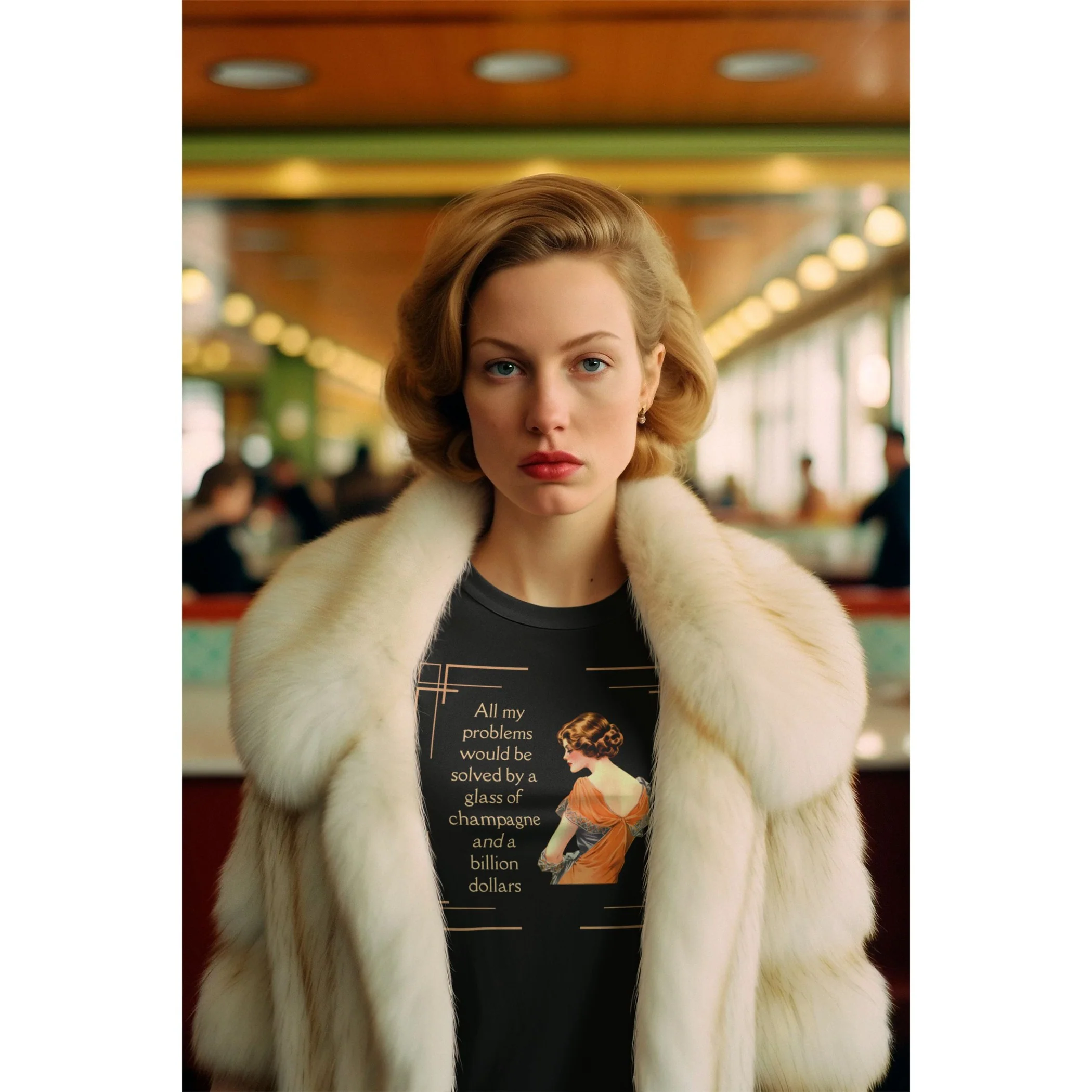 Glass of Champagne and a Billion Dollars Jersey Short Sleeve Tee - Image 8