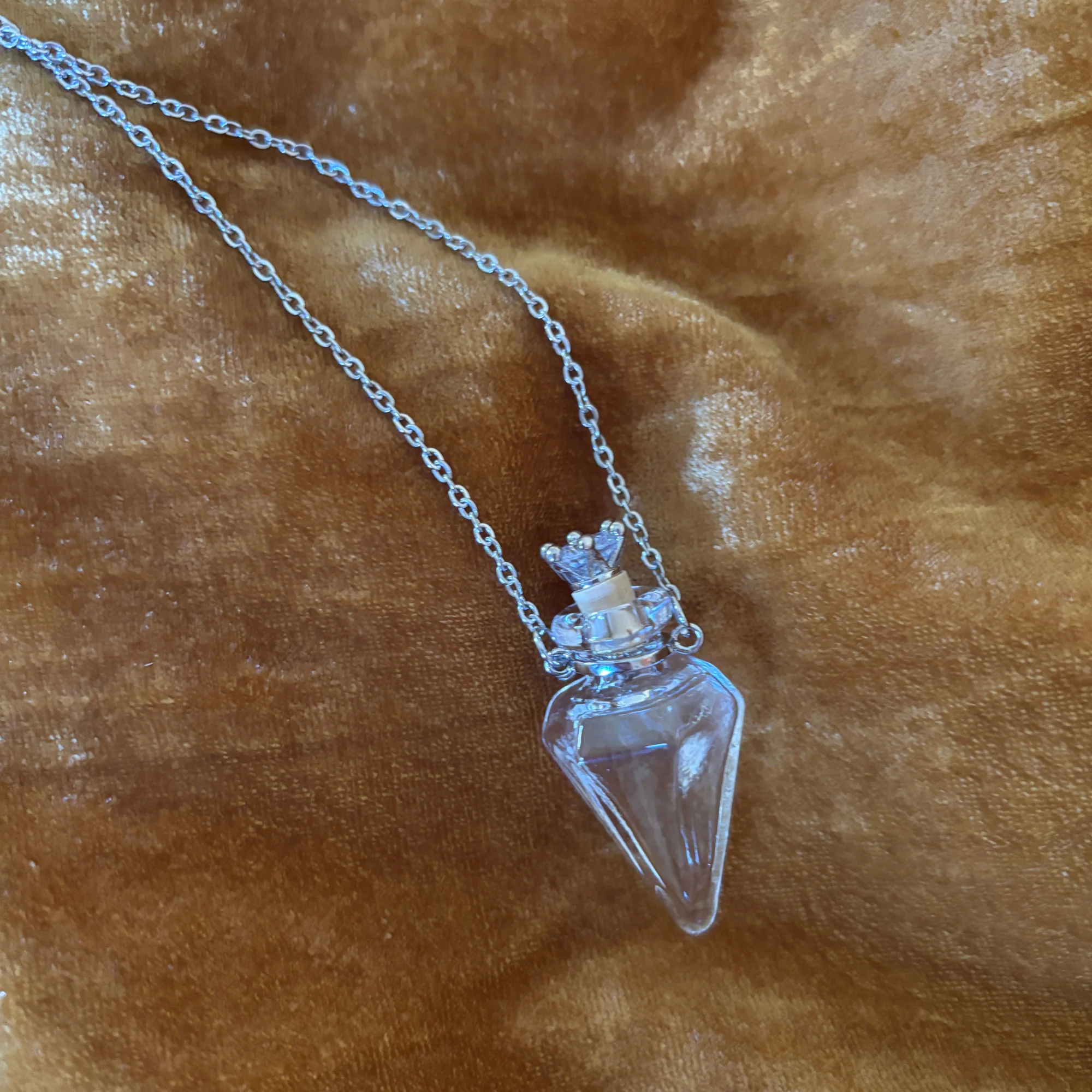 Glass Potion Bottle Necklace | Opens! Witchy Apothecary Pendant - Image 3