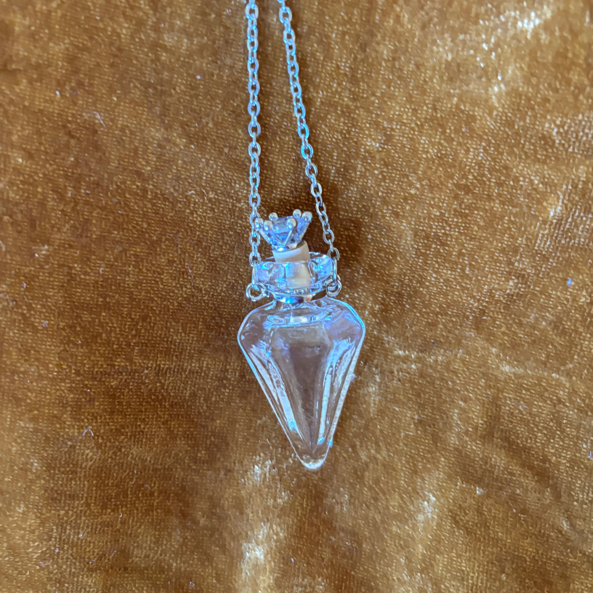 Glass Potion Bottle Necklace | Opens! Witchy Apothecary Pendant - Image 4