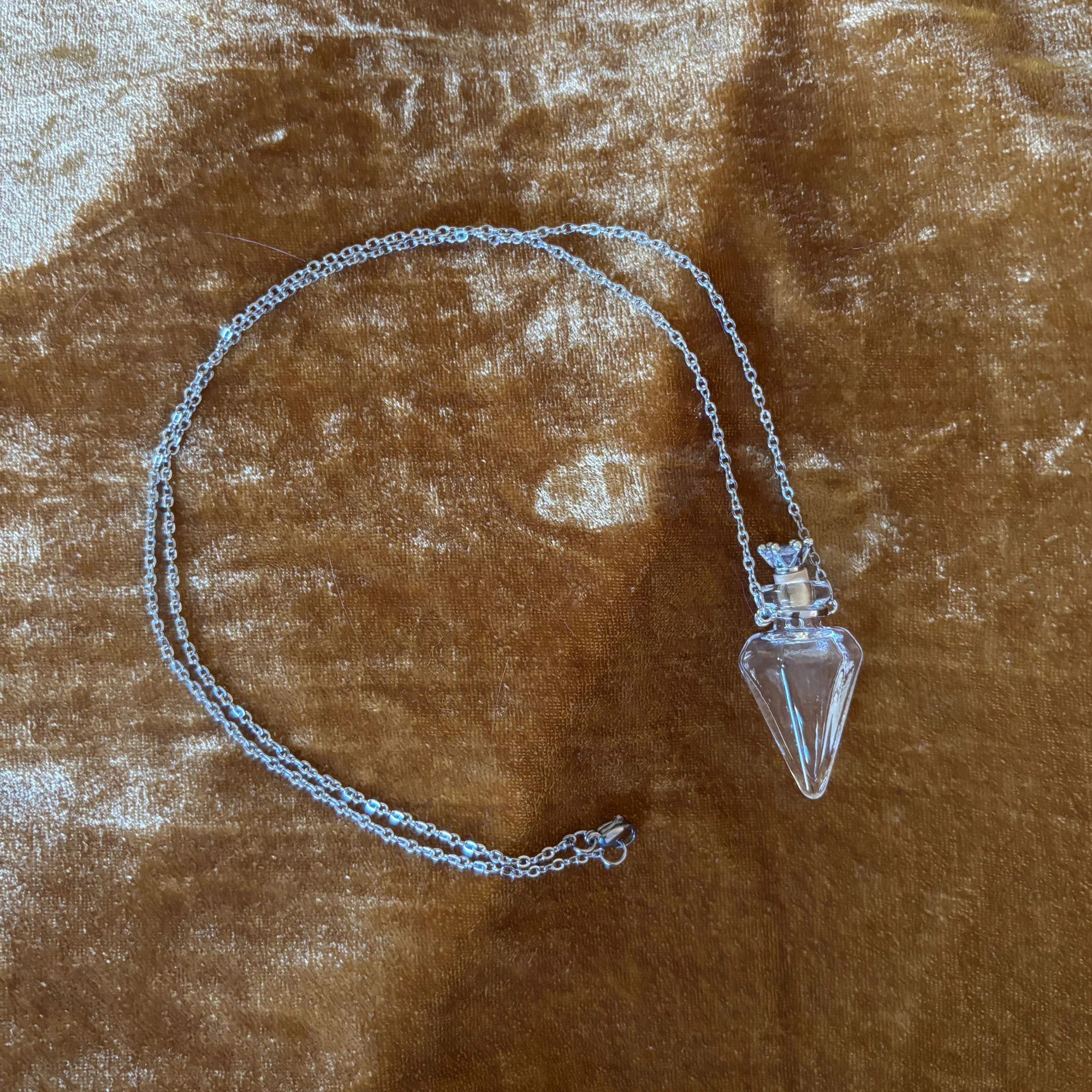 Glass Potion Bottle Necklace | Opens! Witchy Apothecary Pendant - Image 7