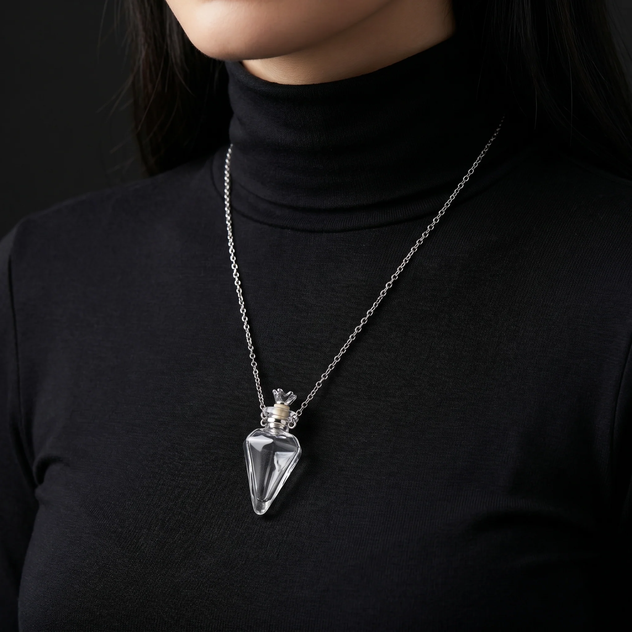 Glass Potion Bottle Necklace | Opens! Witchy Apothecary Pendant - Image 8