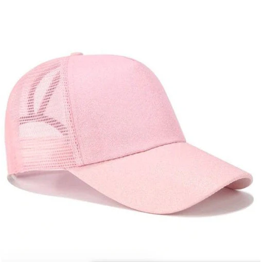 Glitter Snapback Cap with Ponytail Opening - Image 2