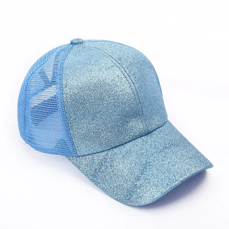 Glitter Snapback Cap with Ponytail Opening - Image 7