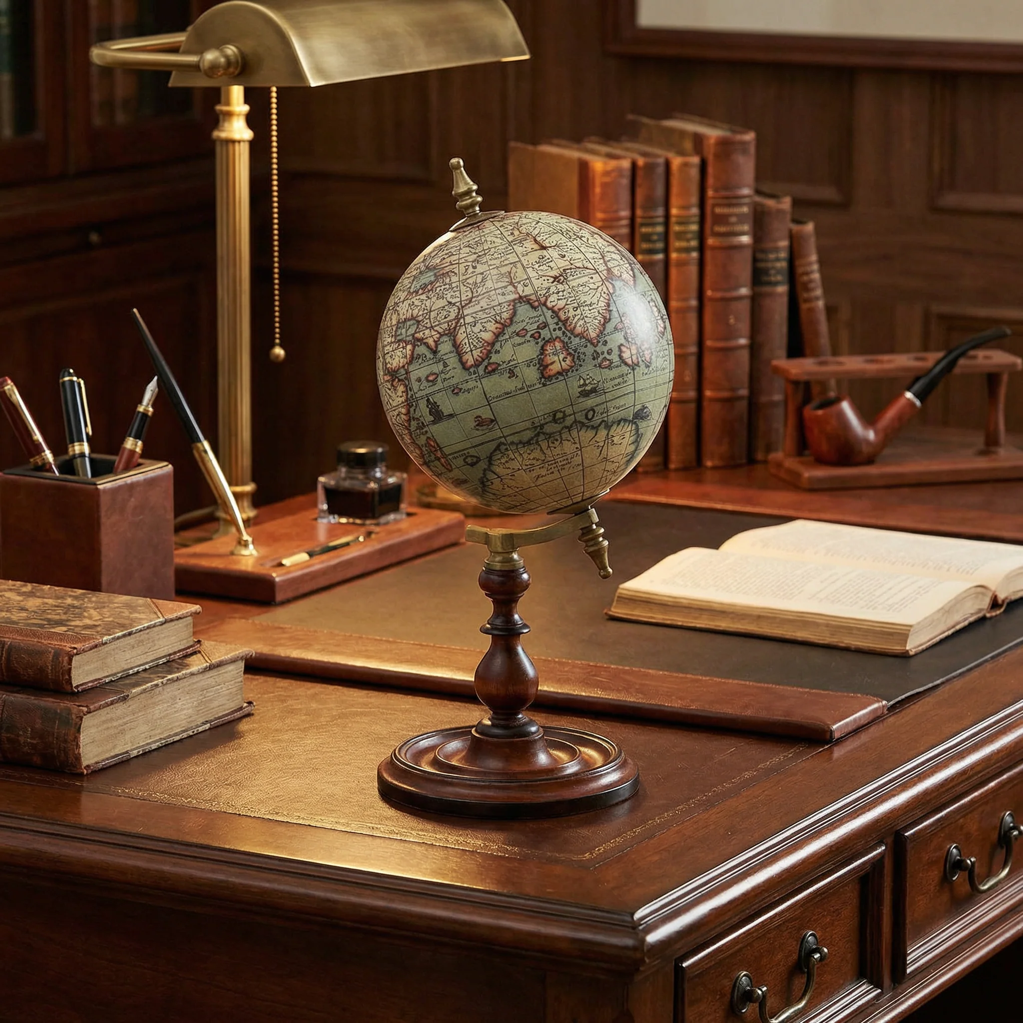 Globus Terrarum 1666 | 9" Vintage Style Historical World Globe Decor - Image 4