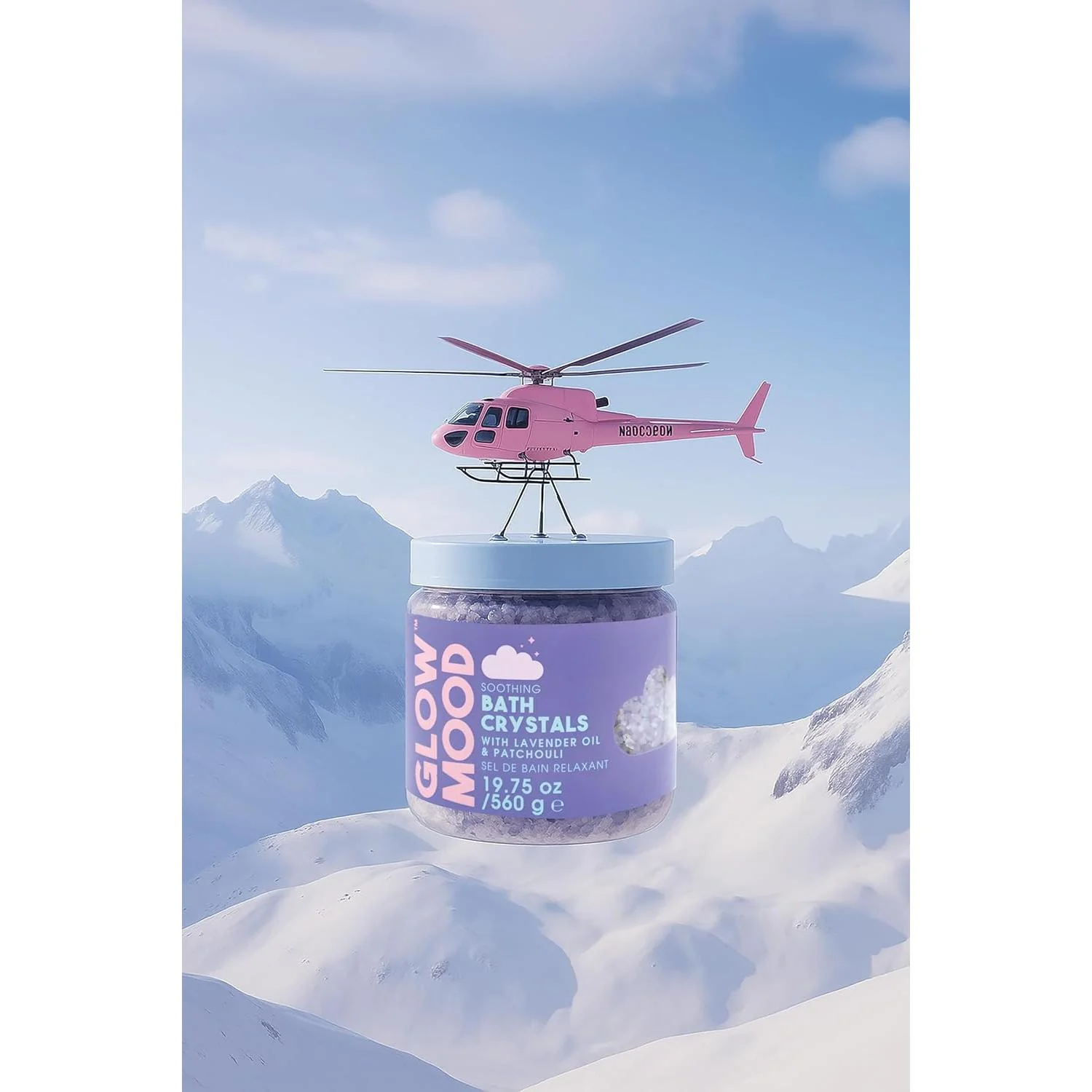 Glow Mood Night Soothing Bath Crystals | Lavender and Patchouli Giftable Bath Salts - Image 7