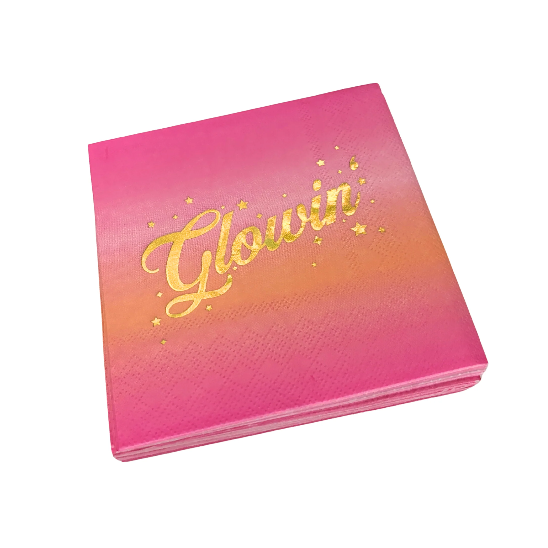 Glowin' Foil Beverage Napkins | Cocktail Paper Party Napkin | 5" Square - Image 3