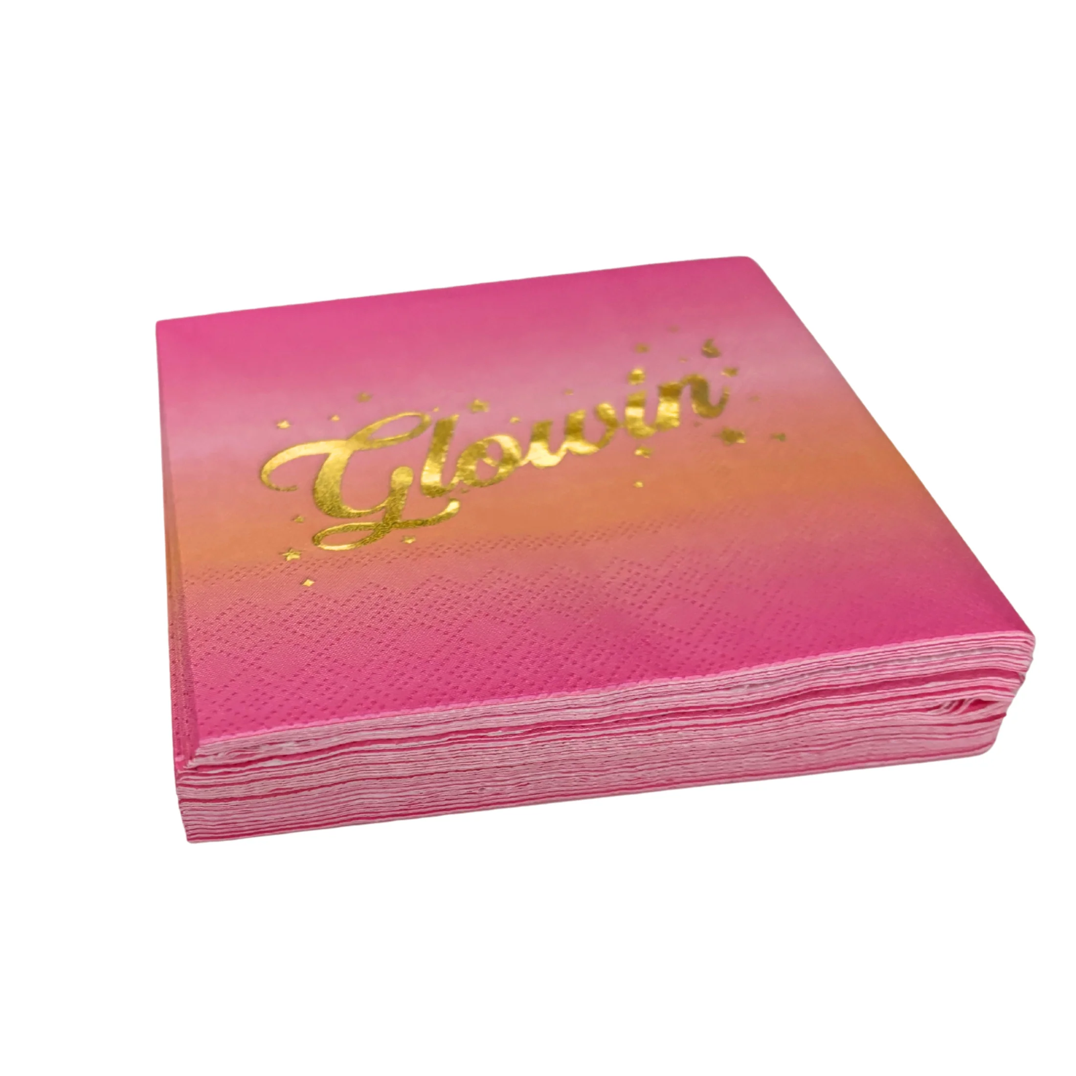 Glowin' Foil Beverage Napkins | Cocktail Paper Party Napkin | 5" Square - Image 6