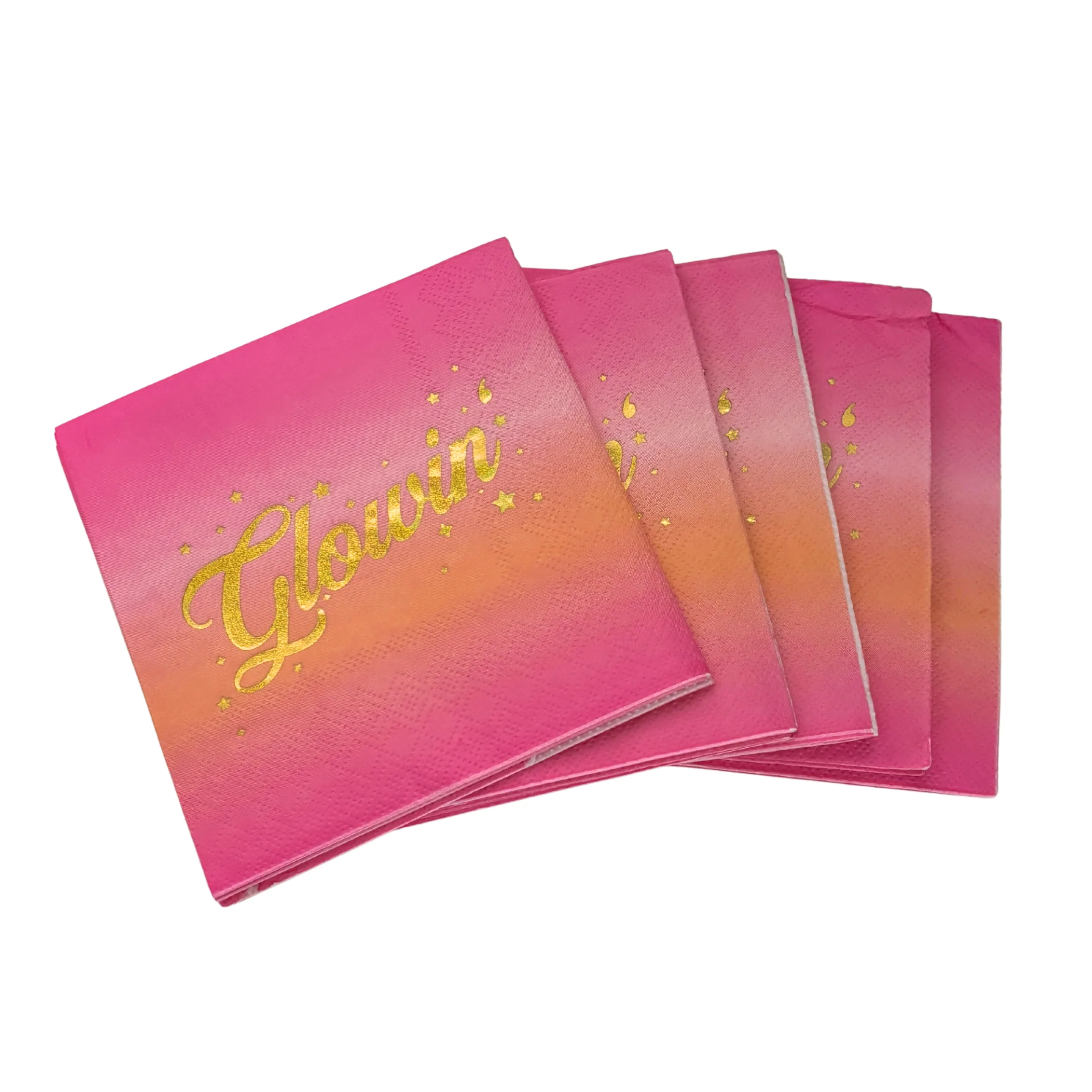 Glowin' Foil Beverage Napkins | Cocktail Paper Party Napkin | 5" Square - Image 8