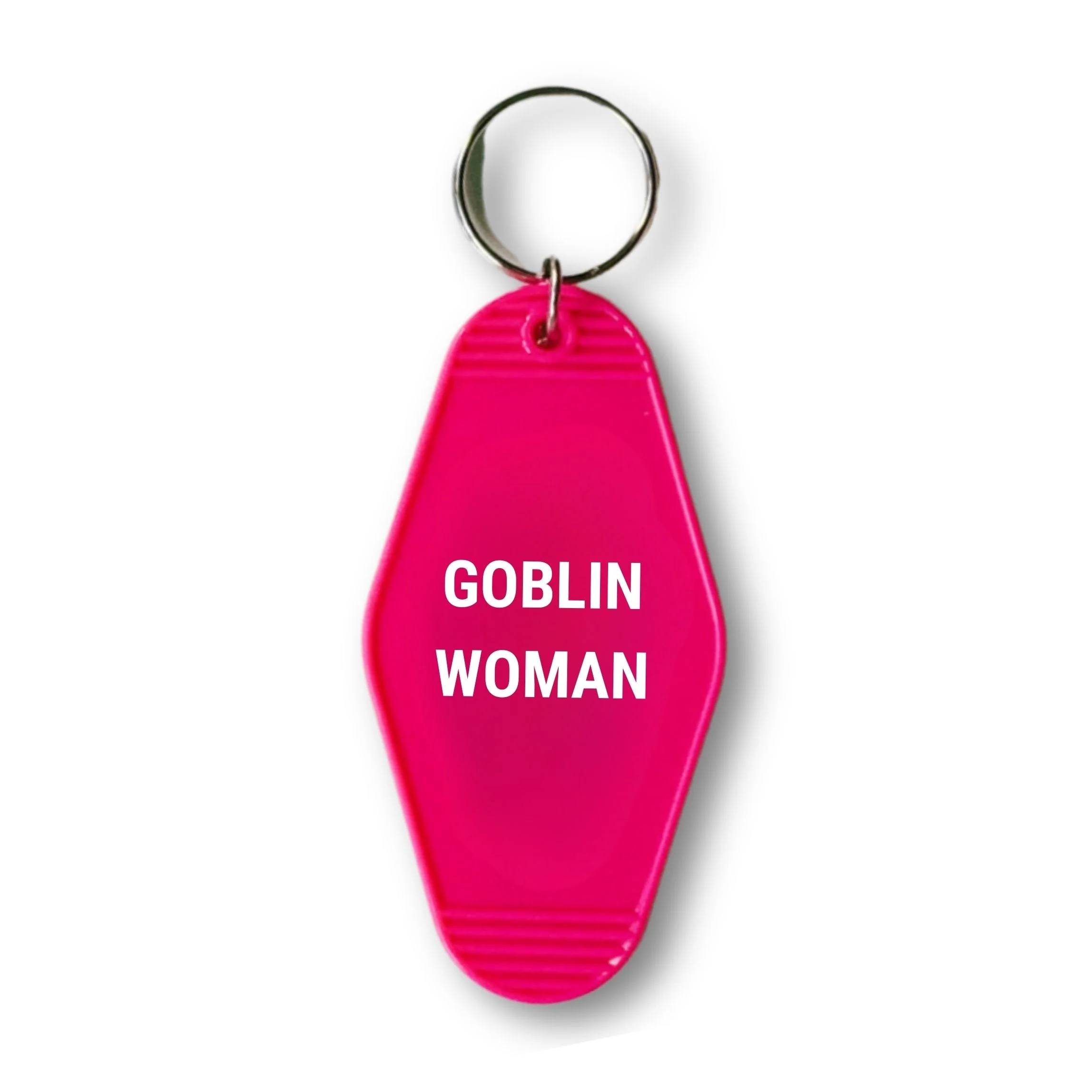 Goblin Woman Motel Style Keychain in Fuchsia Pink - Image 3