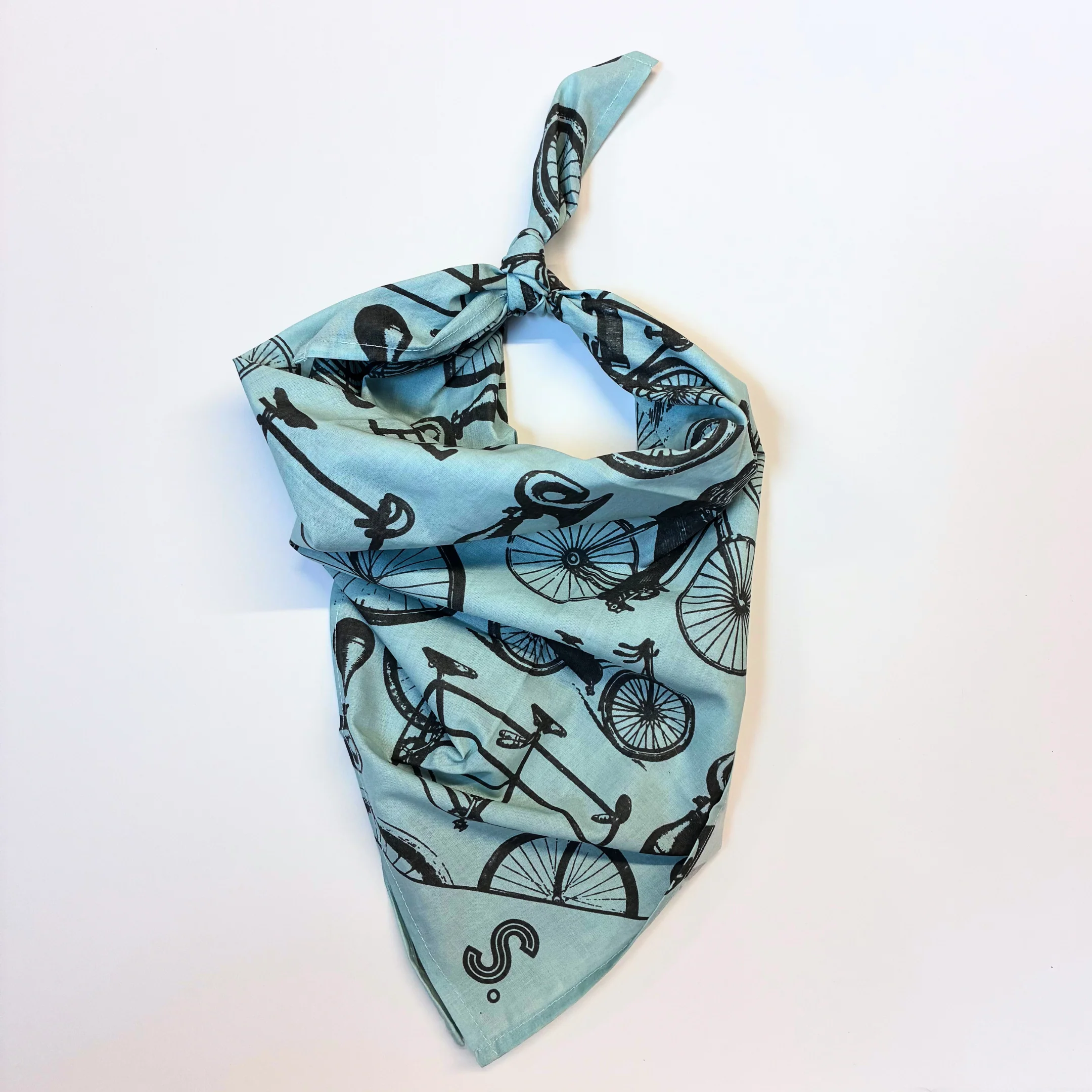 Going To See The World Road Trip Bandana | Retro Vintage Bicycle Motif | 22'' x 22'' - Image 2