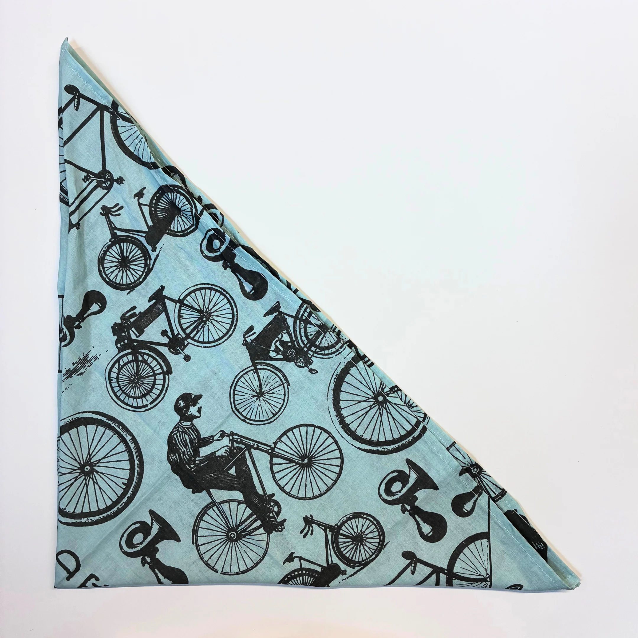 Going To See The World Road Trip Bandana | Retro Vintage Bicycle Motif | 22'' x 22'' - Image 3