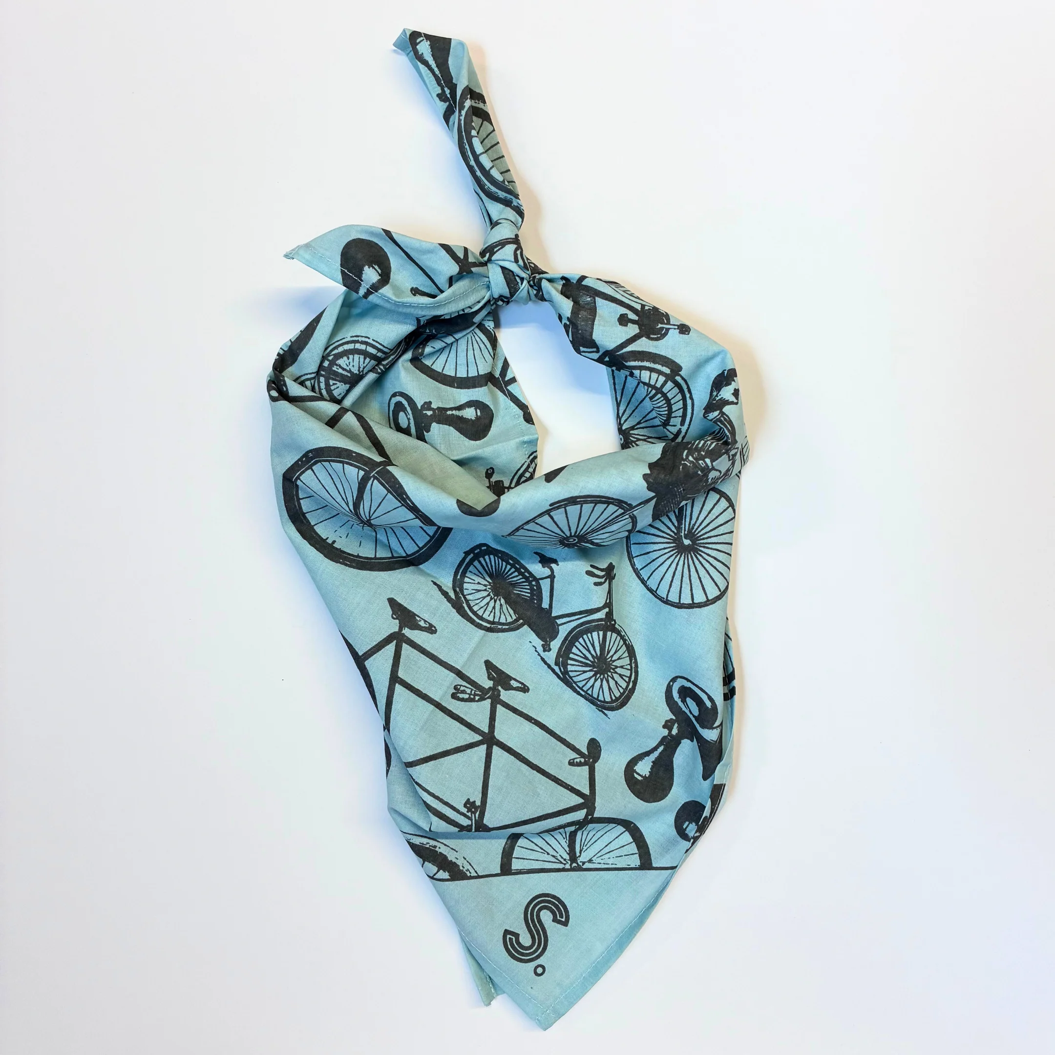 Going To See The World Road Trip Bandana | Retro Vintage Bicycle Motif | 22'' x 22'' - Image 4
