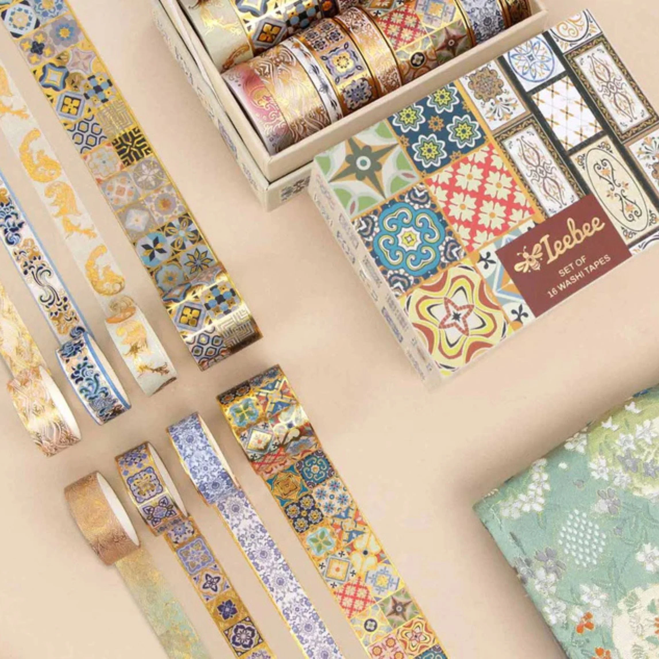 Gold Elegance Washi Tape Set | 16 Rolls Luxury Gold Foil Tapes for Journals, Planners & Scrapbooking - Image 8