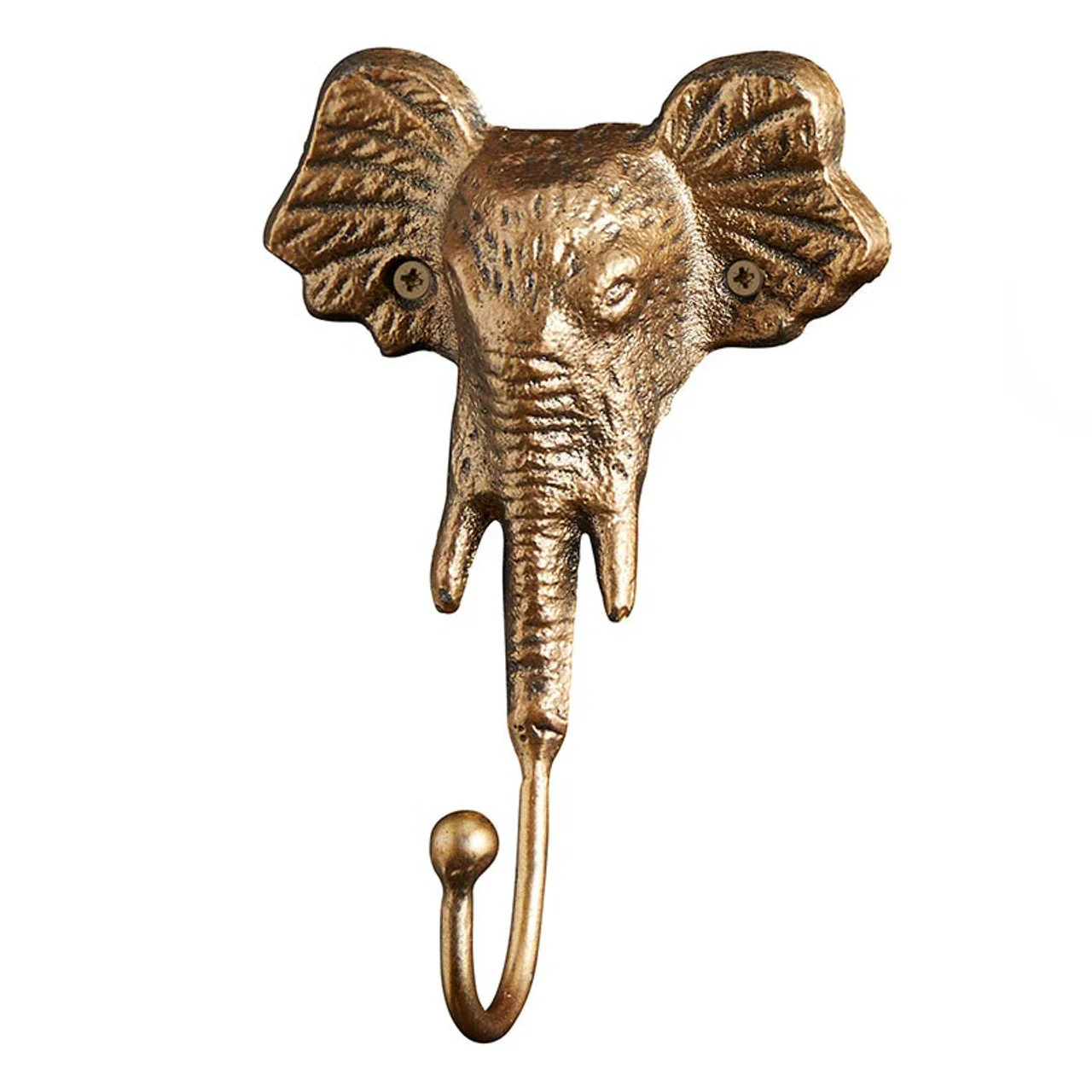 Gold Metal Elephant Hook | Wall Mounted Decorative Hook | 6" x 4" - Image 2
