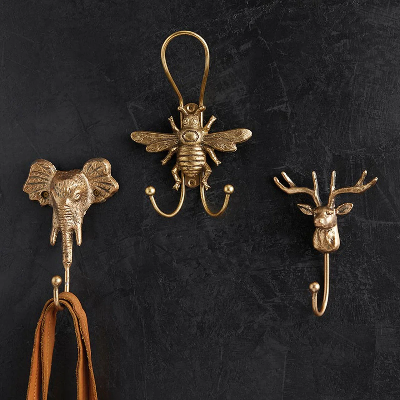 Gold Metal Elephant Hook | Wall Mounted Decorative Hook | 6" x 4" - Image 5