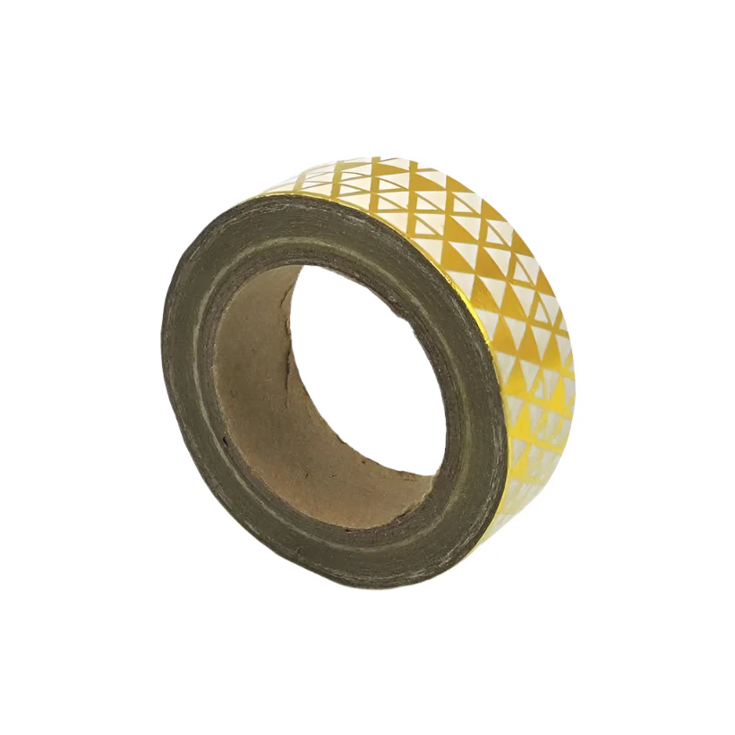 Gold Triangle Washi Tape in metallic trendy print | Gift Wrapping and Craft Tape - Image 2